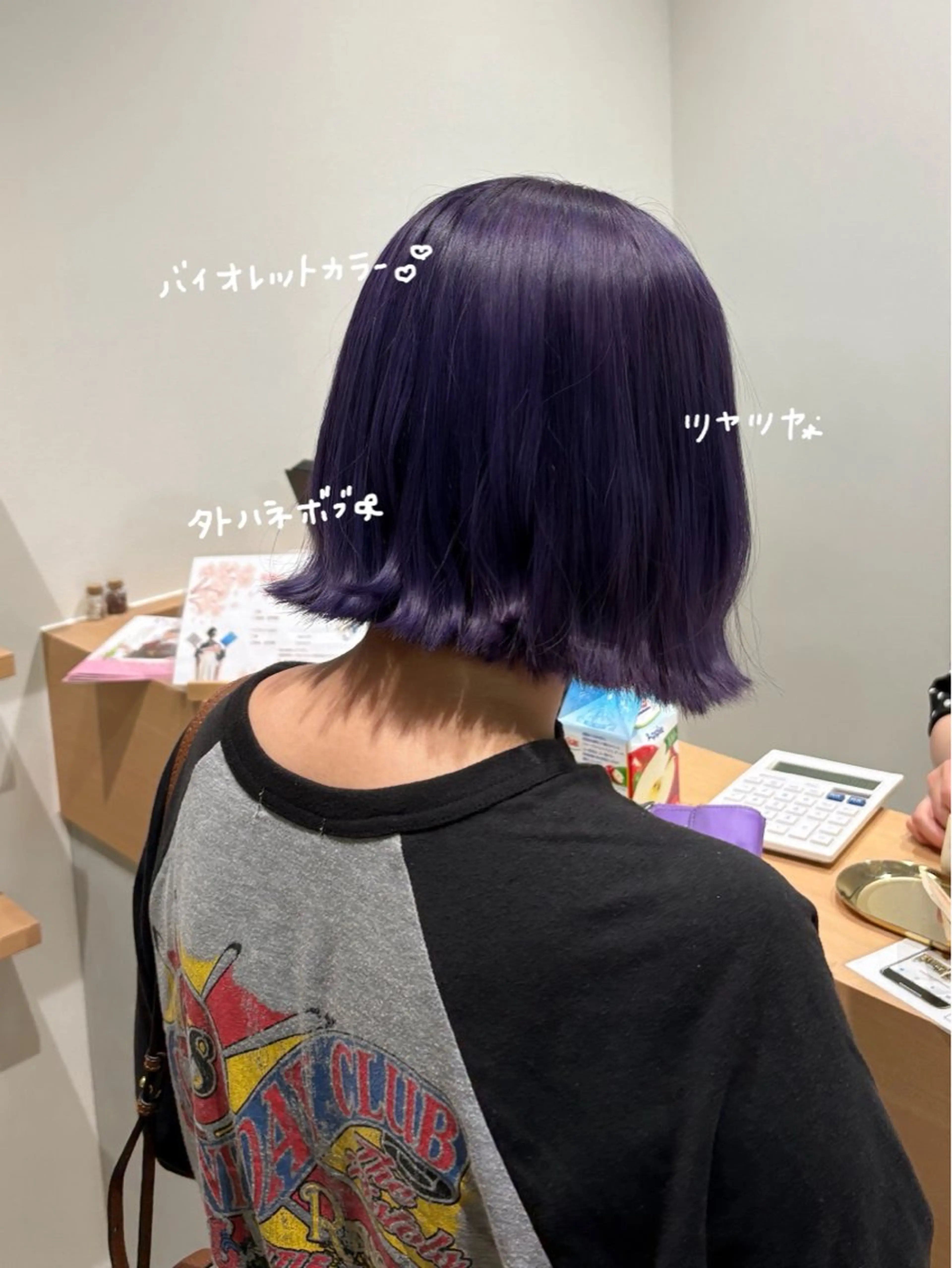 ショート カラー バイオレットカラー ボブ カット ヘアカラー regalo Acari🍎のヘアスタイル