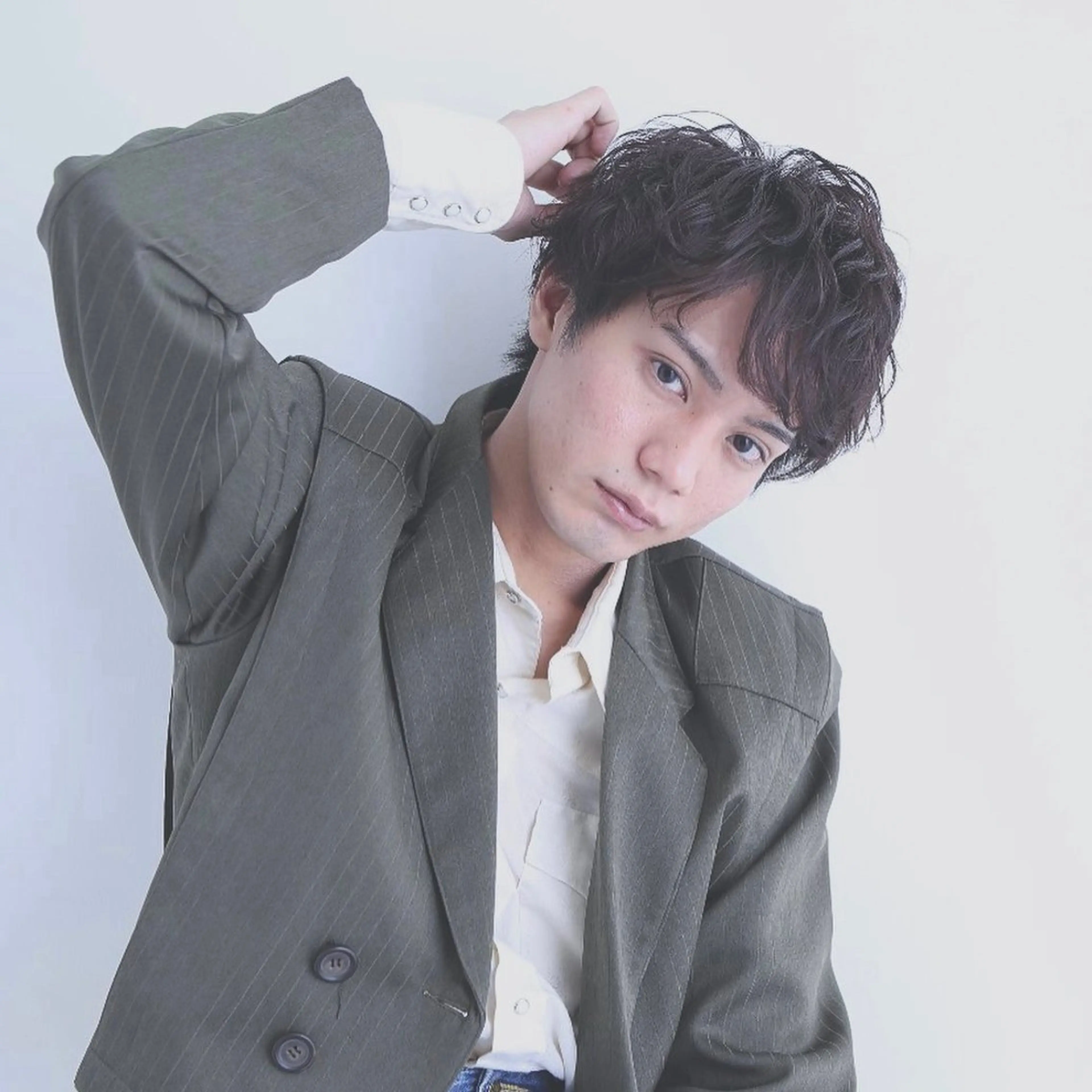 パーマ メンズ マッシュ 稲村 直也のヘアスタイル