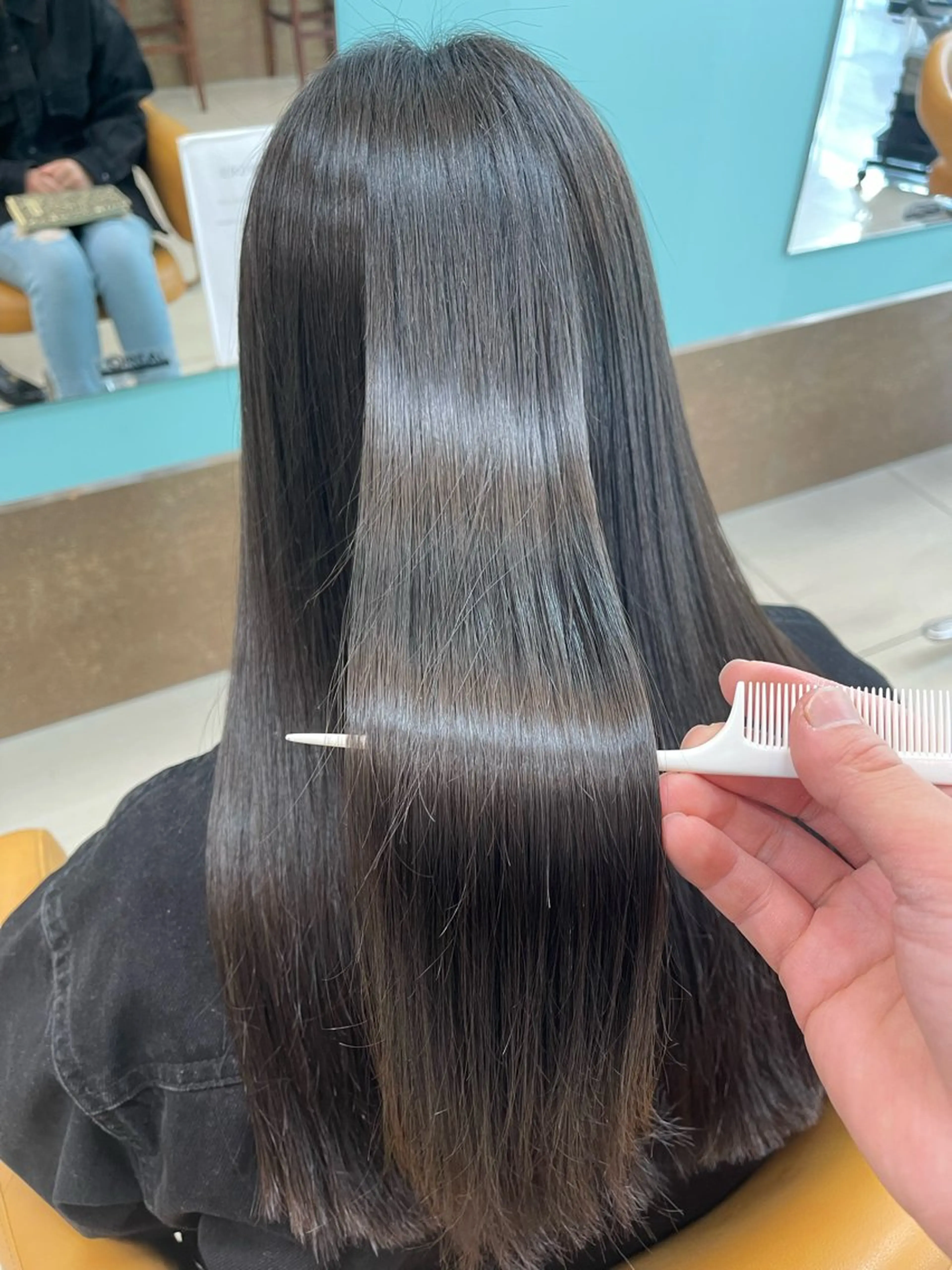 ロング パーマ 髪質改善 縮毛矯正 トリートメント ダブルカラー/ 髪質改善💎安藤のヘアスタイル