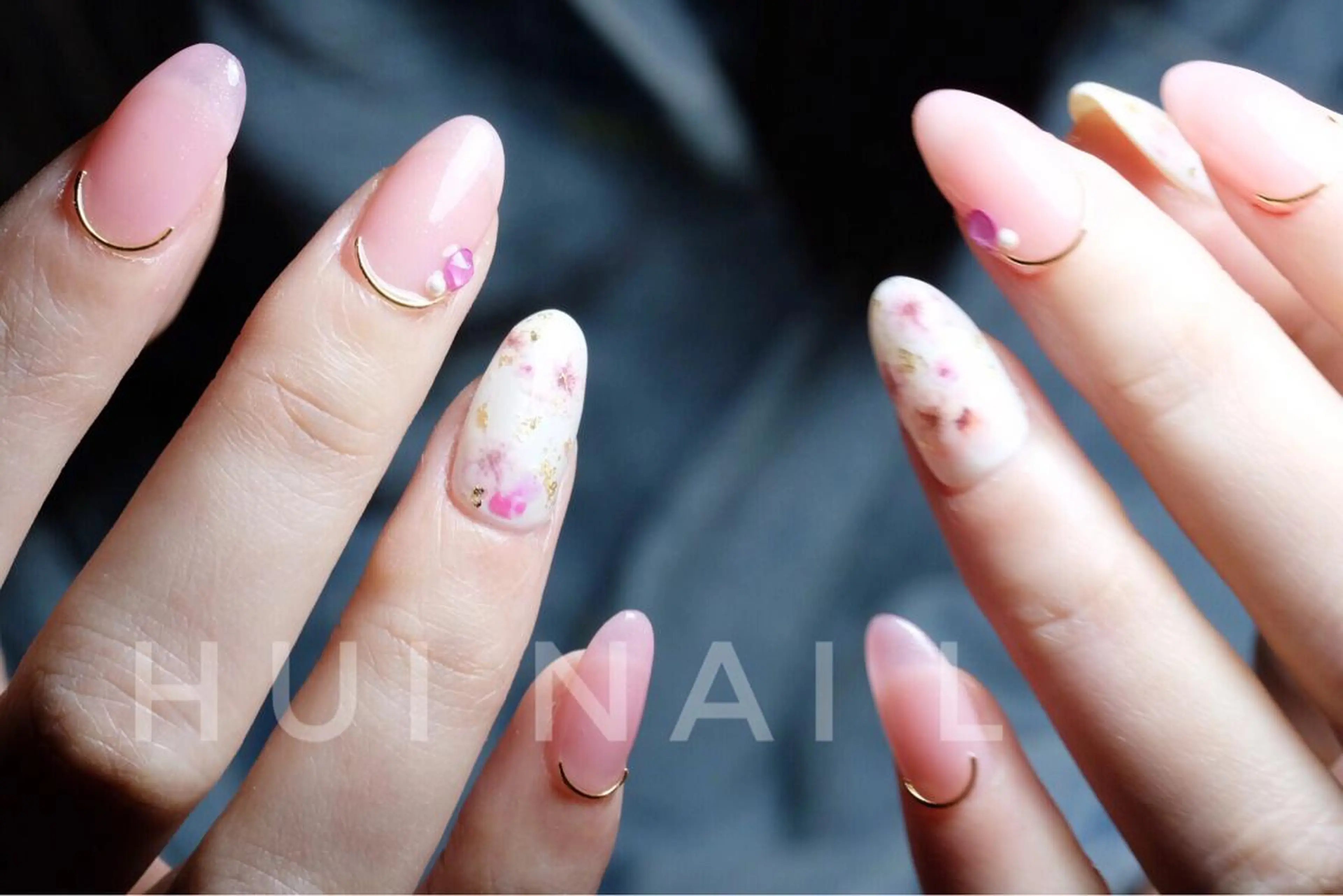 ミディアム めぐみのネイルサロン スタッフ練習のネイルデザイン