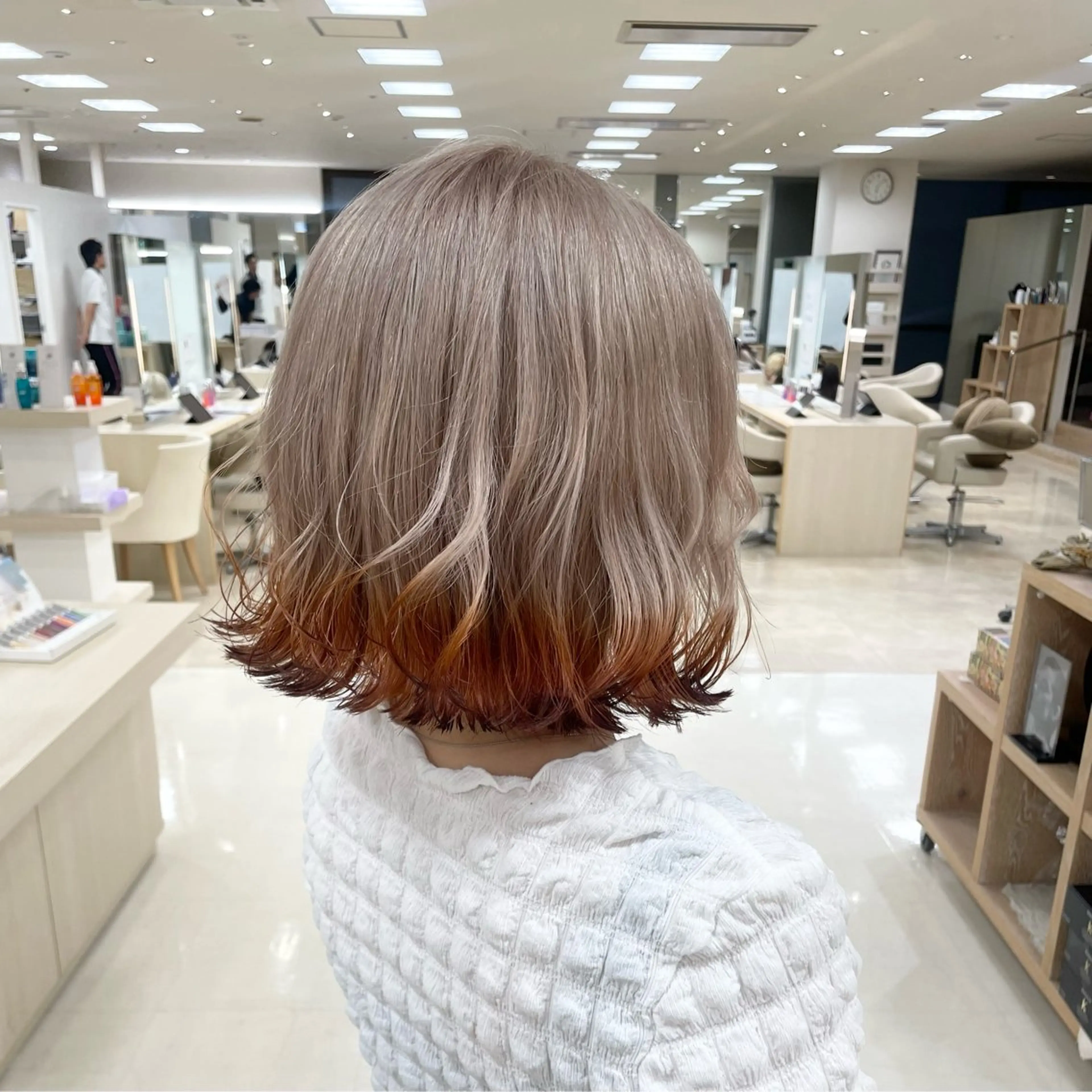 ミディアム カラー パーマ ヘアアレンジ ボブ ·˖Reika·˖✩のヘアスタイル