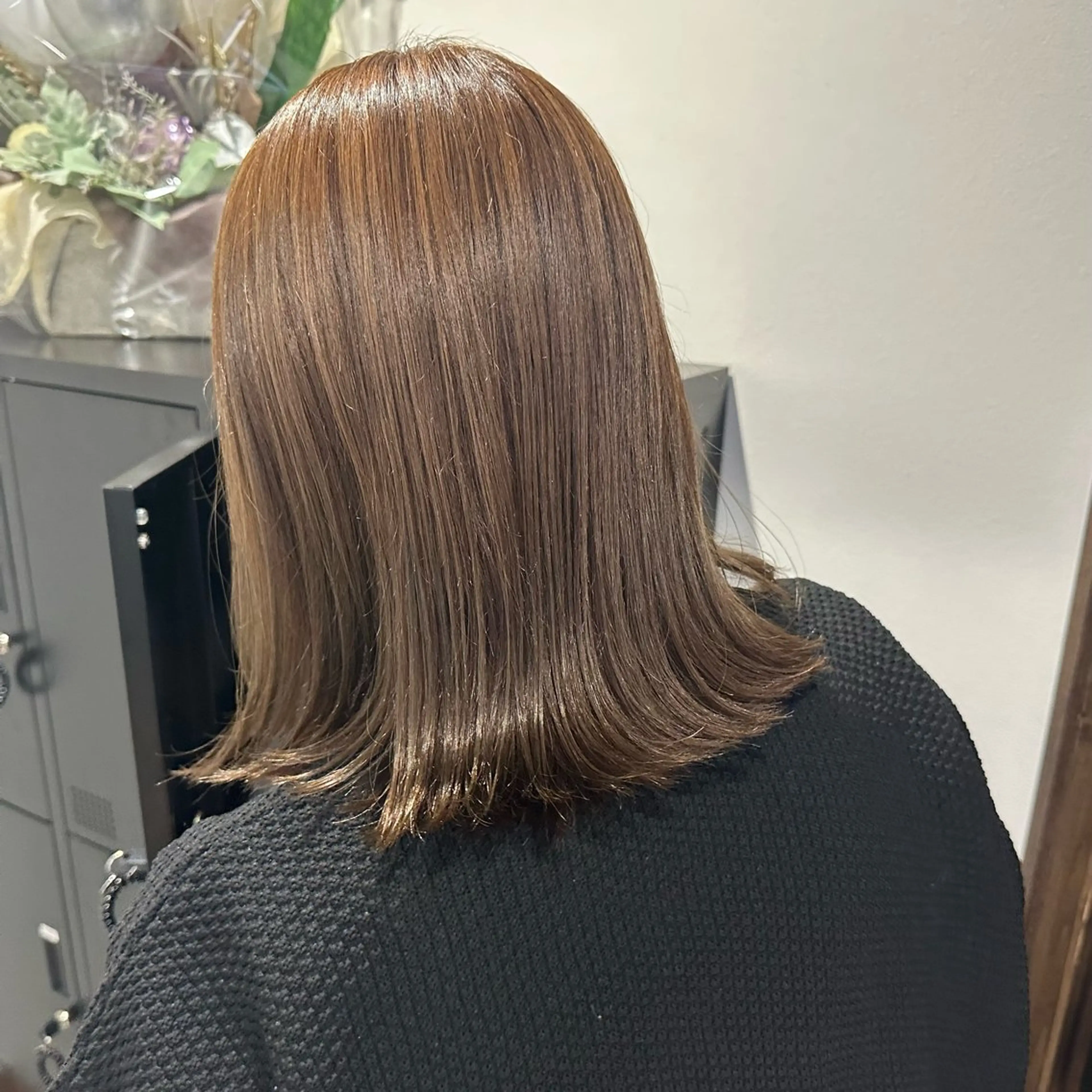 ミディアム カラー ベージュカラー ブリーチ 透明感カラー カット ヘアカラー MIRUKA/ 暖色カラー/ベージュのヘアスタイル