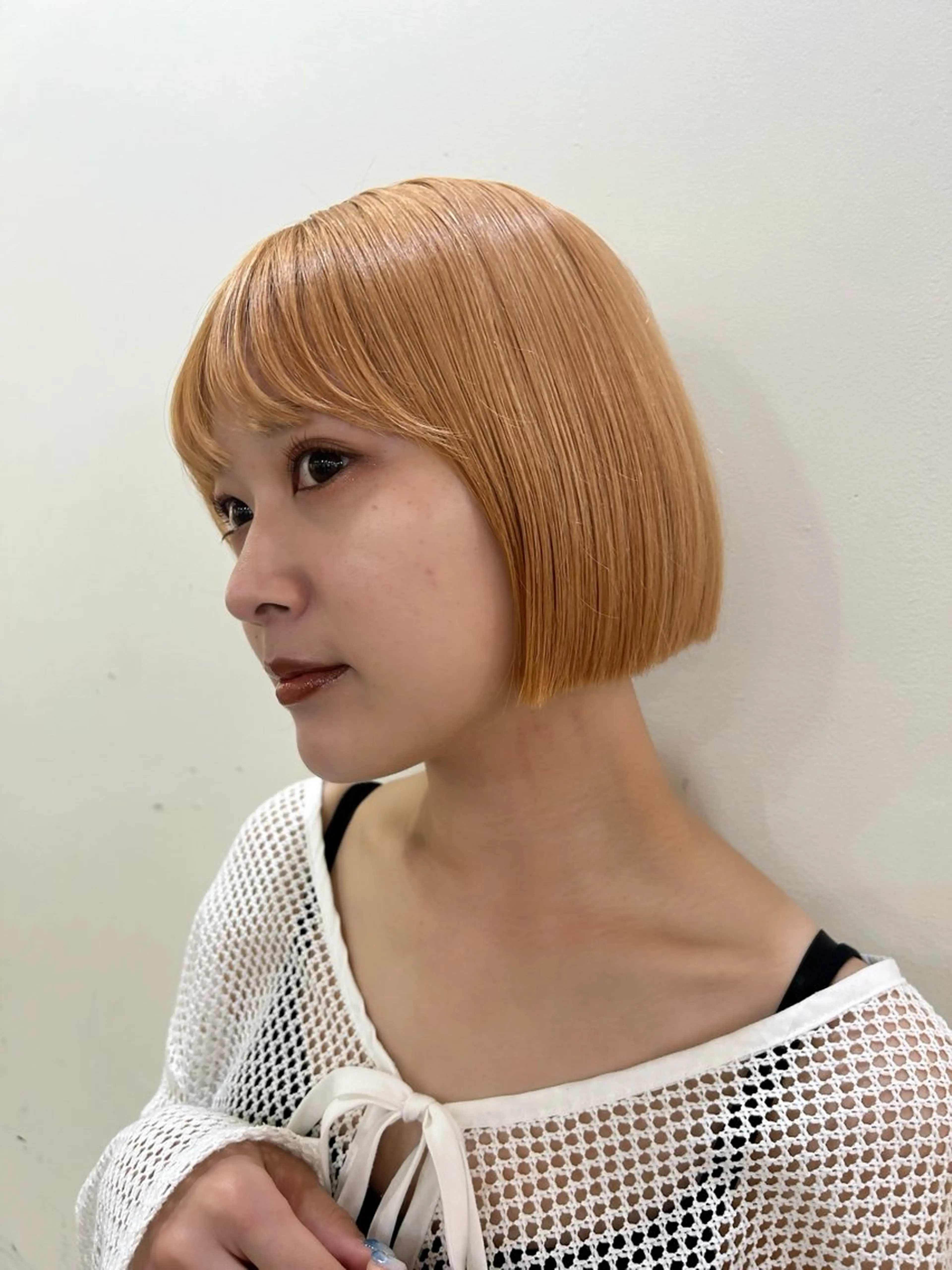 ショート ボブ カット ヘアカラー トリートメント ベージュ/透明感/ レイヤー/あやか💕のヘアスタイル