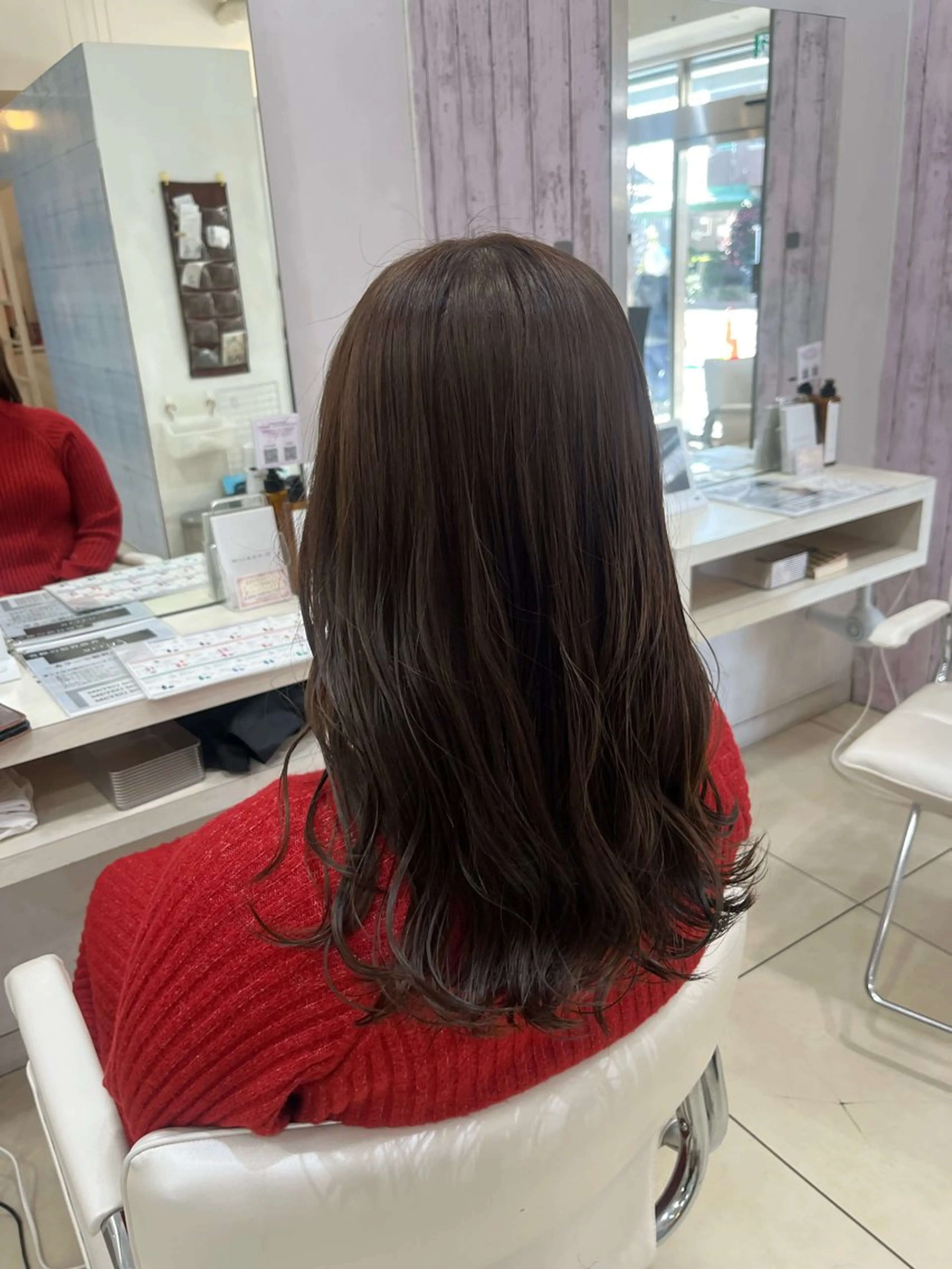 ロング カラー グレージュ オリーブグレージュ オリーブグレー ヘアカラー 🤎ベージュカラー/ 髪質改善/山岸🤎のヘアスタイル