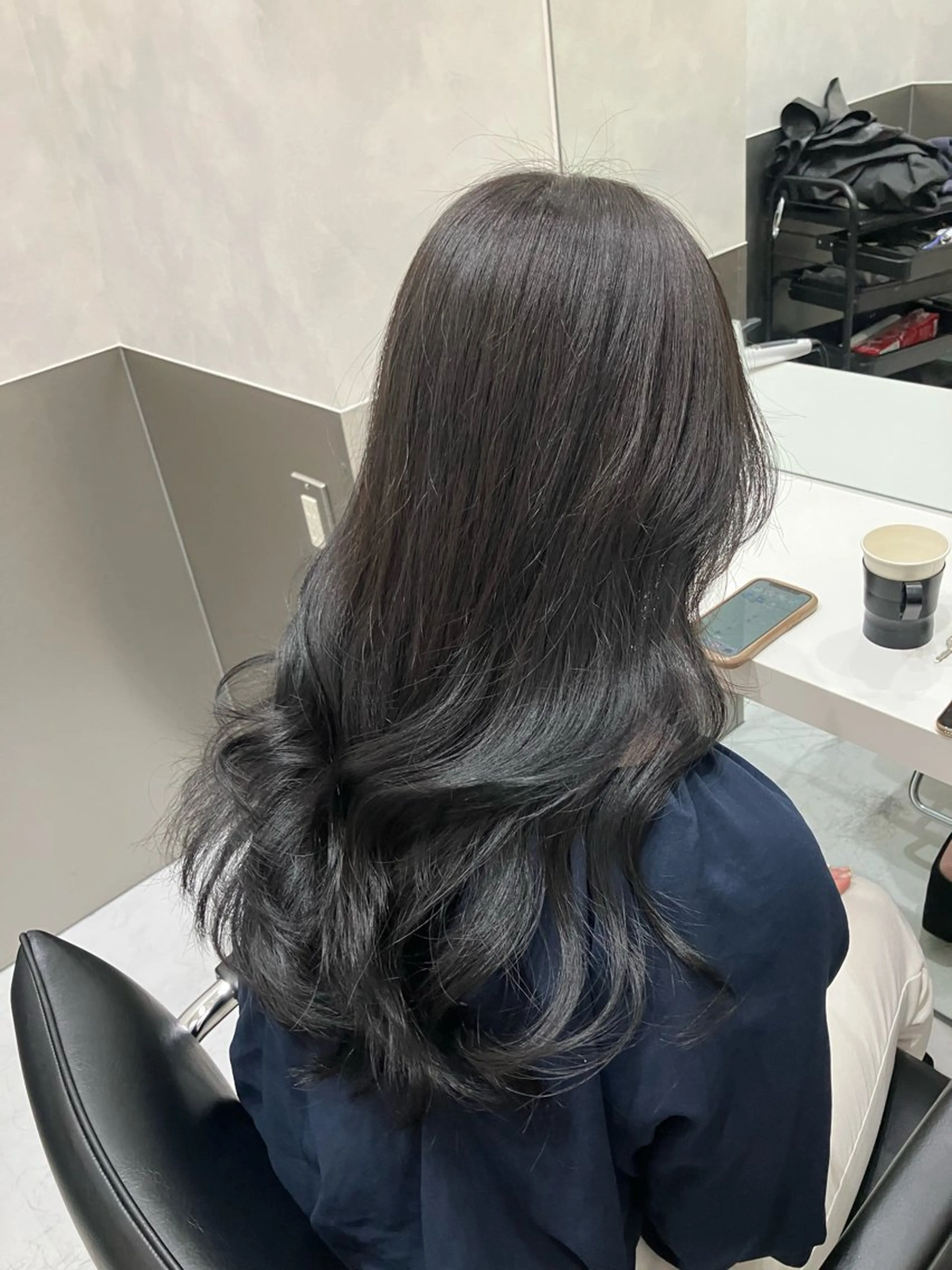 ロング カラー カット ヘアカラー トリートメント 💖ブリーチなし透明 感💖ASAHIのヘアスタイル