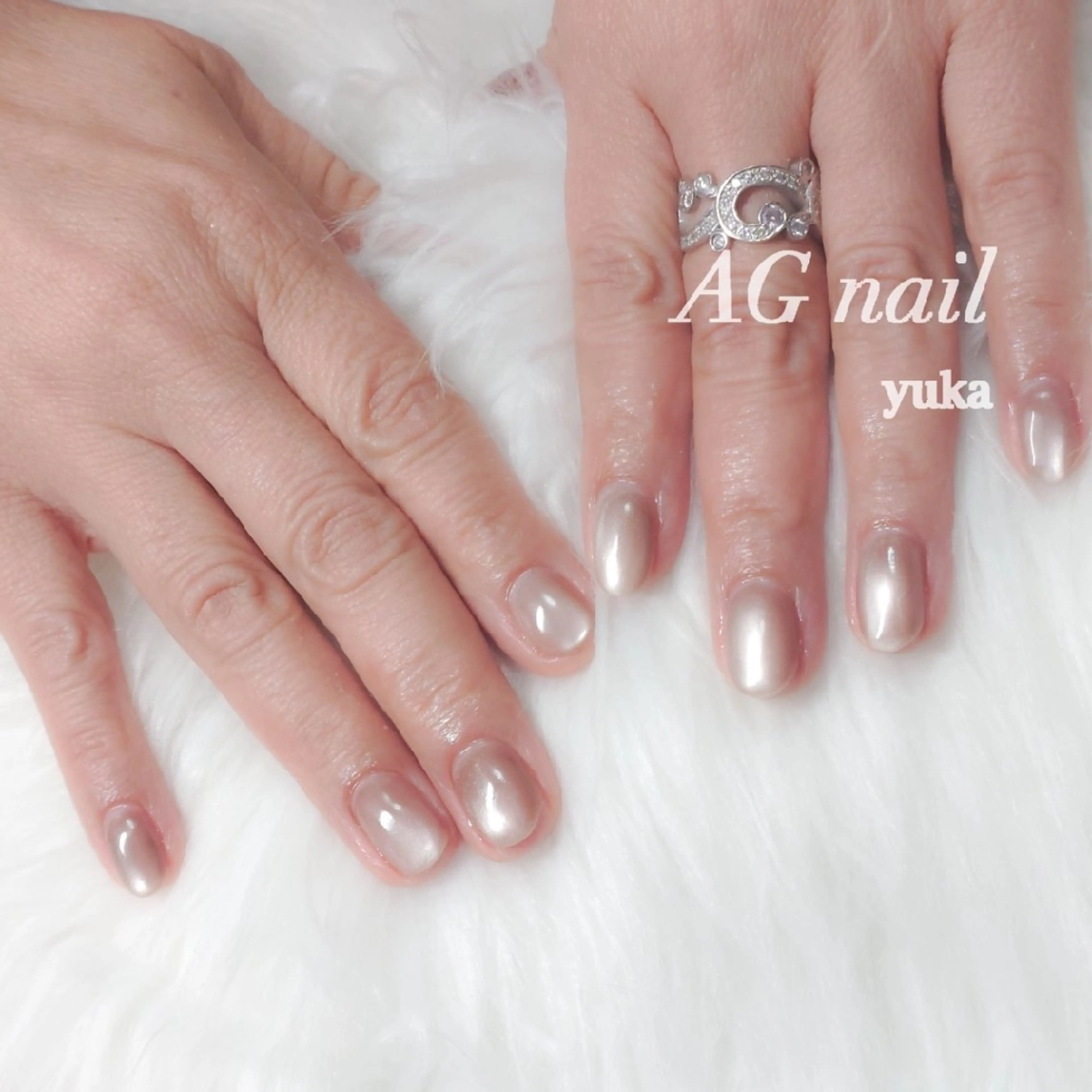 ネイル マグネットネイル マグネットワンカラー ワンカラーネイル シンプルネイル ハンドネイル AGnail 富永  /オフ込みフィルインのネイルデザイン