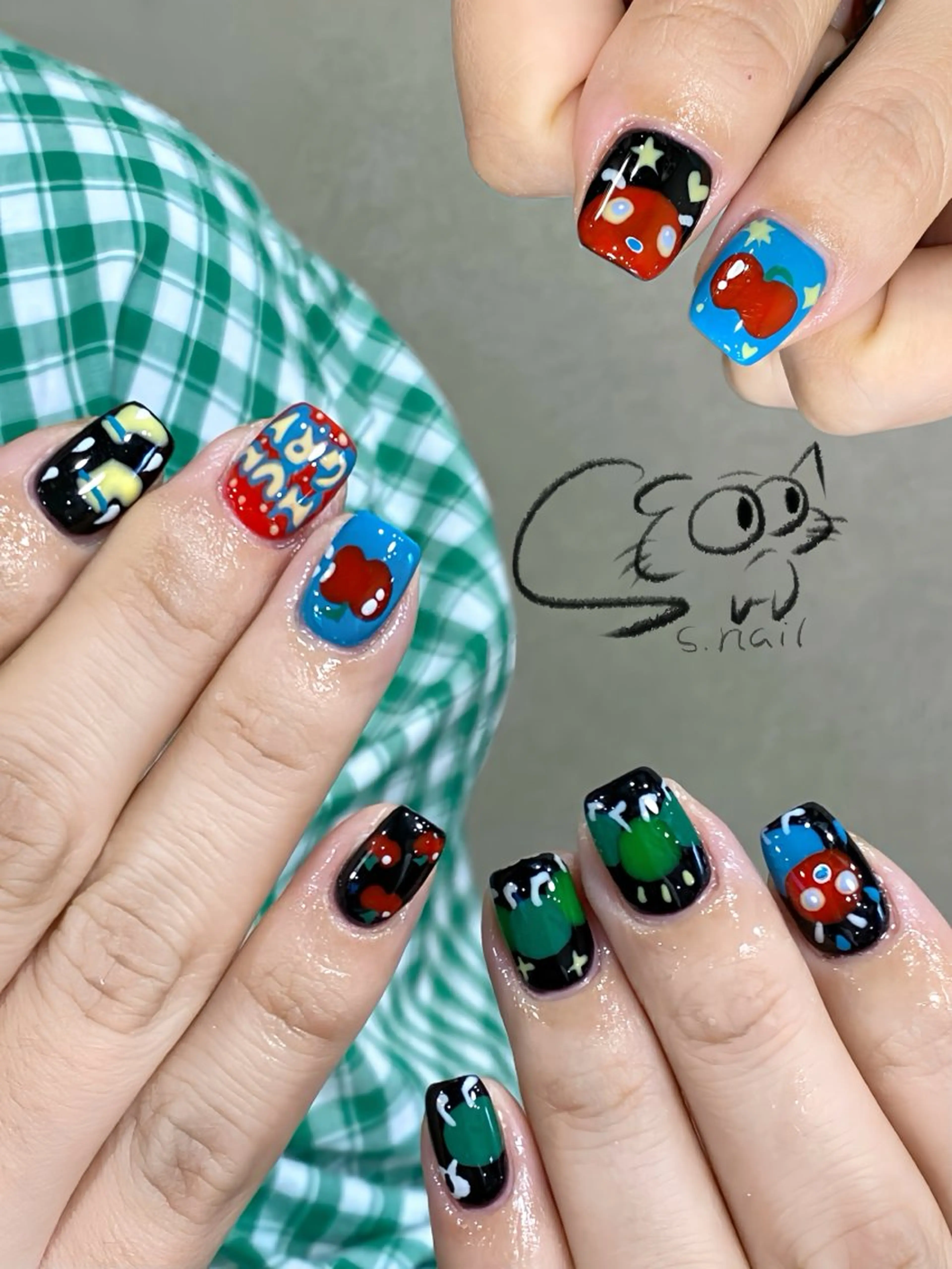 ネイル アートネイル チークネイル フレンチネイル グラデーション マグネットネイル S.nail _のネイルデザイン