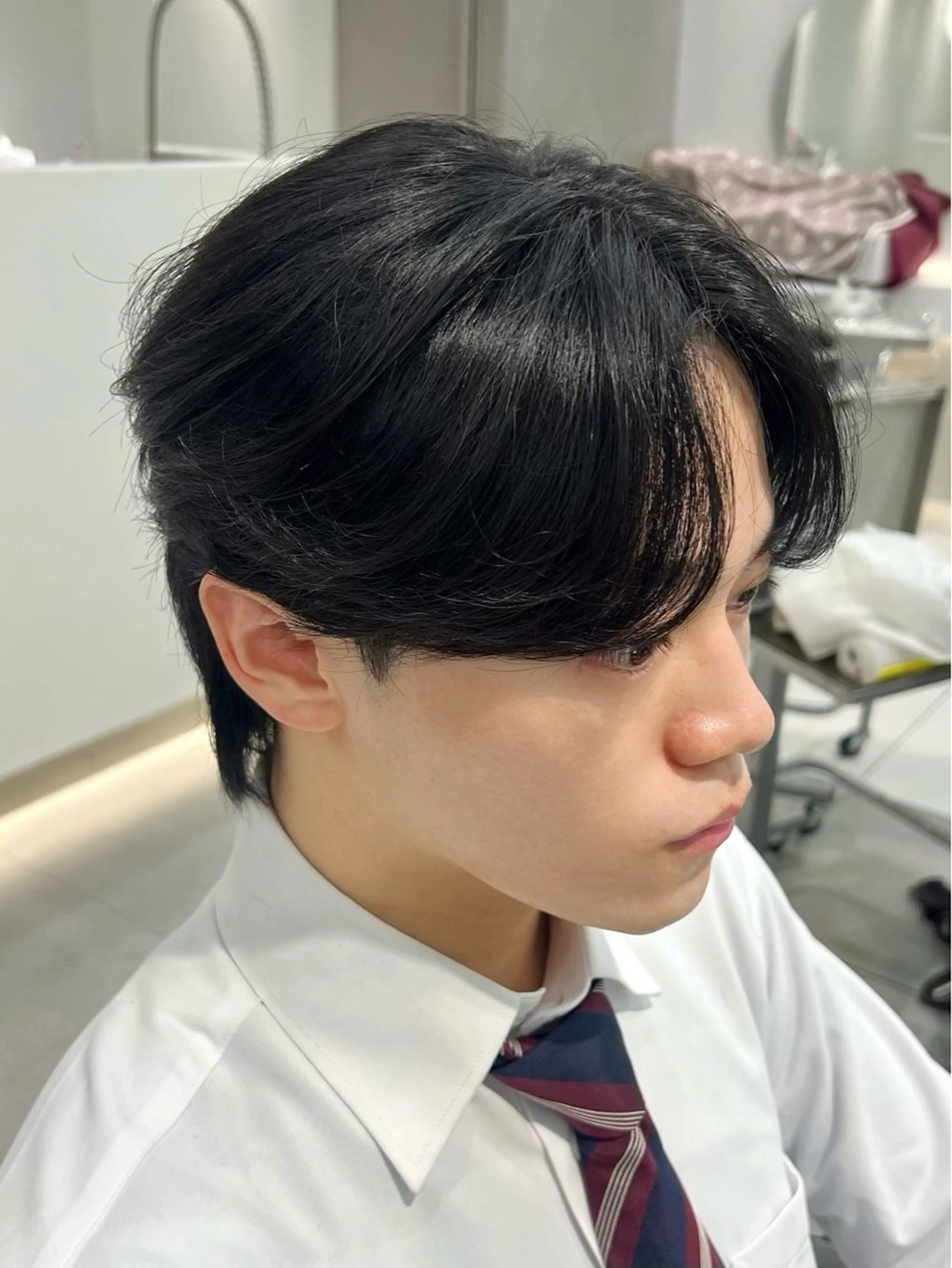 ショート メンズ センターパート メンズウルフカット ウルフカット カット センターパート/ マッシュ 小野 樹のヘアスタイル