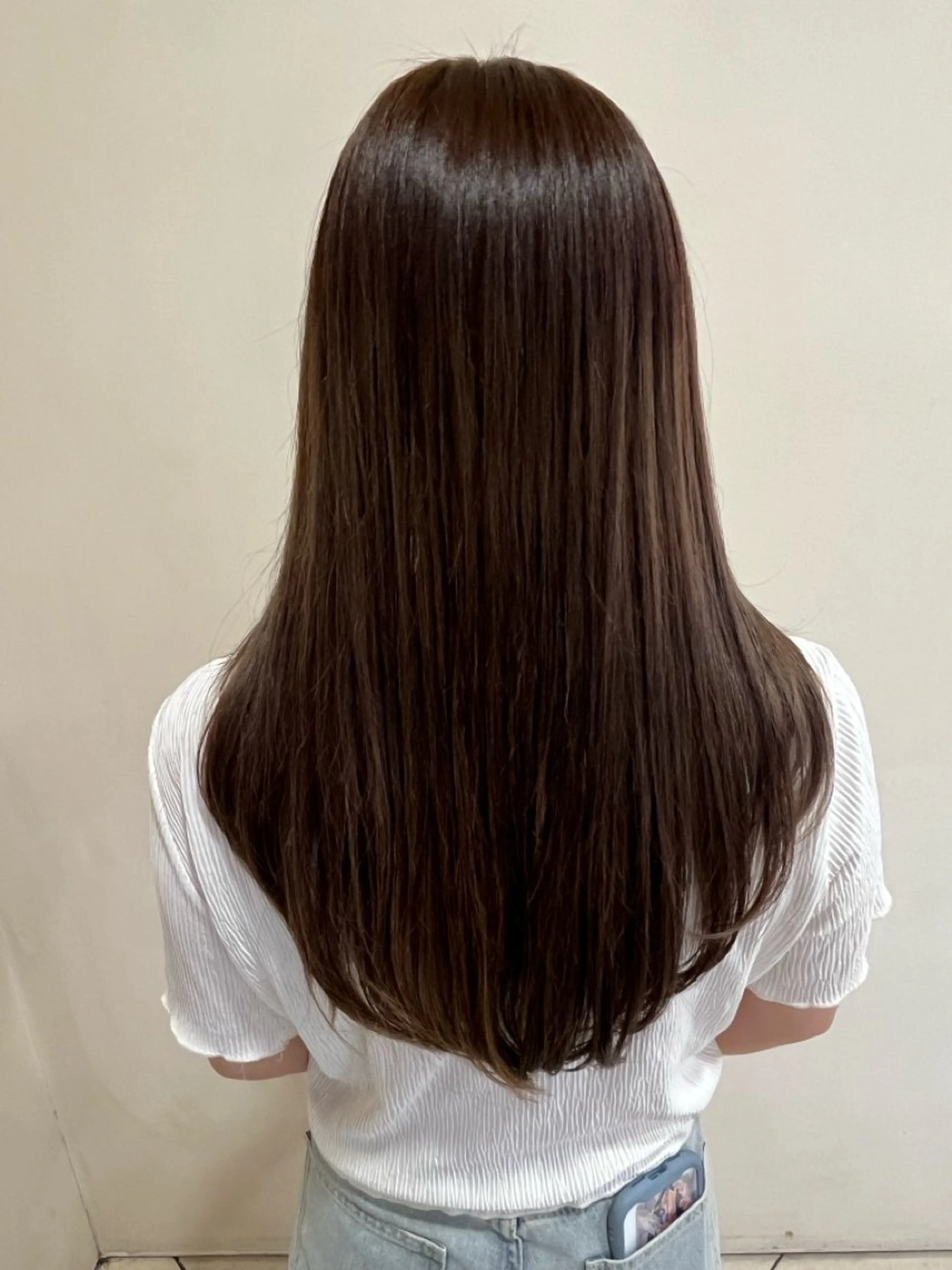 ロング 松山 真奈美のヘアスタイル