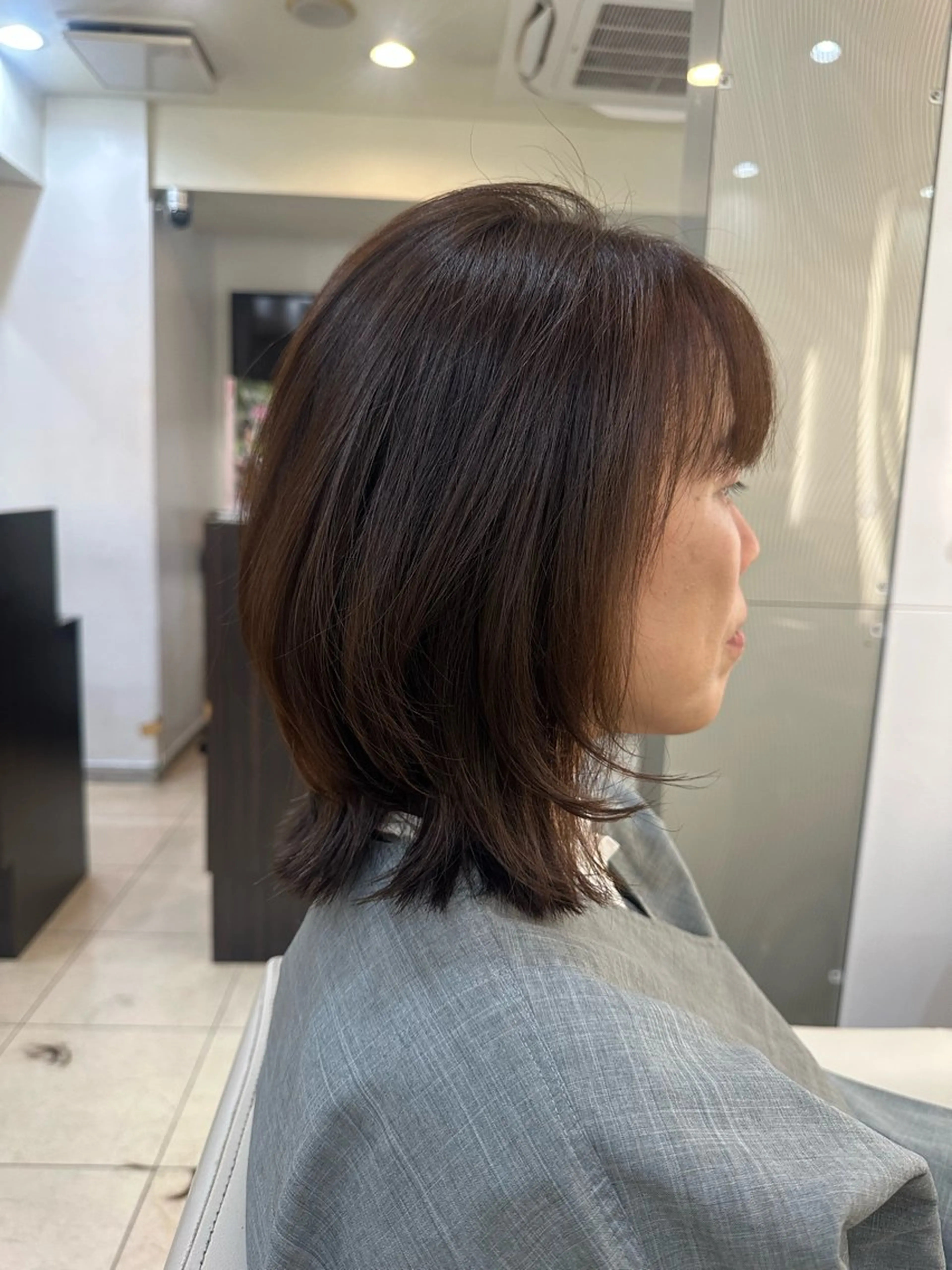 ミディアム レイヤーカット パーマ/カットモデル /mikuのヘアスタイル