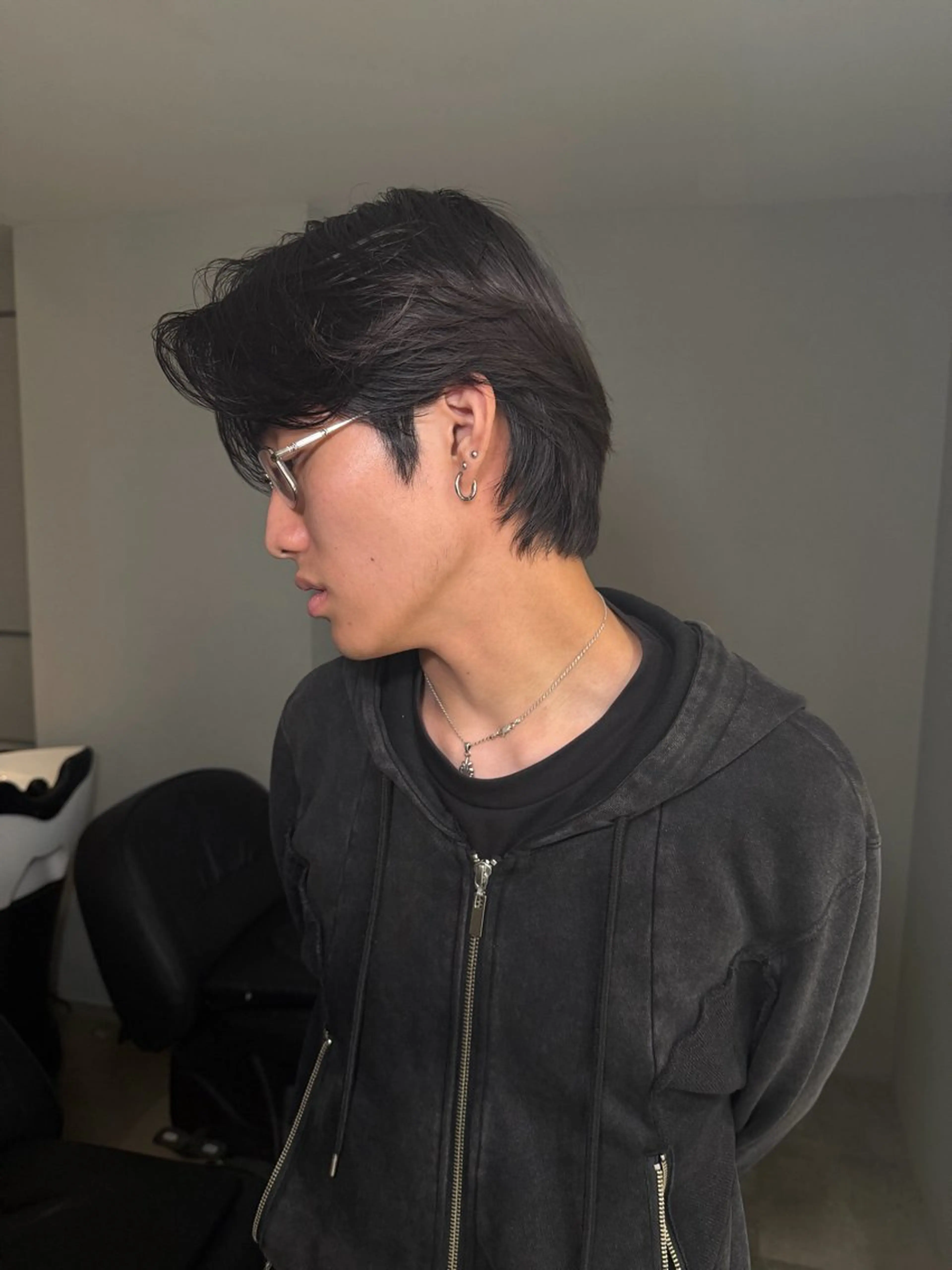 ショート パーマ メンズ カット パーマ センターパート特化 井上健太のヘアスタイル
