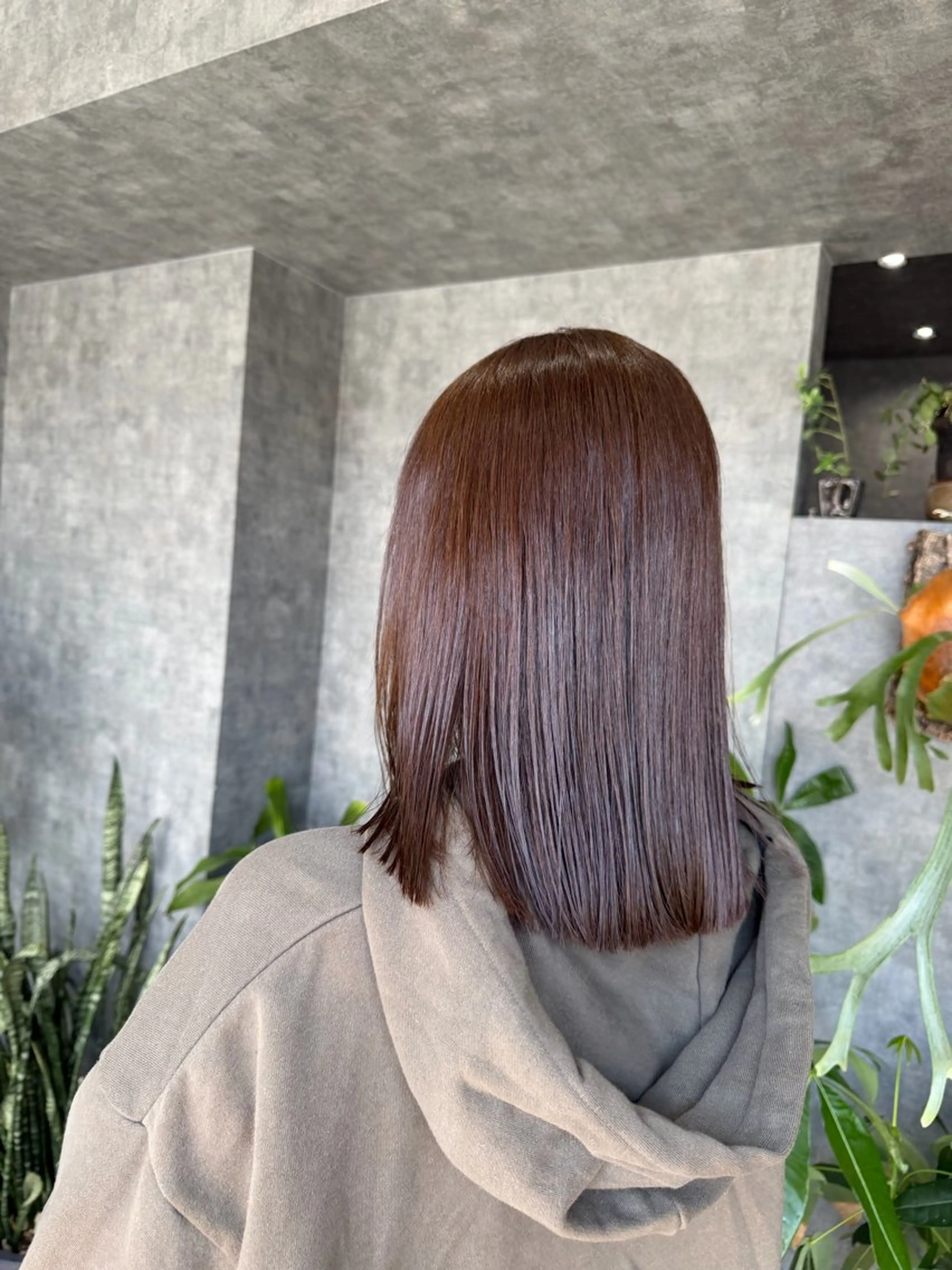 ミディアム カラー glac 當田のヘアスタイル