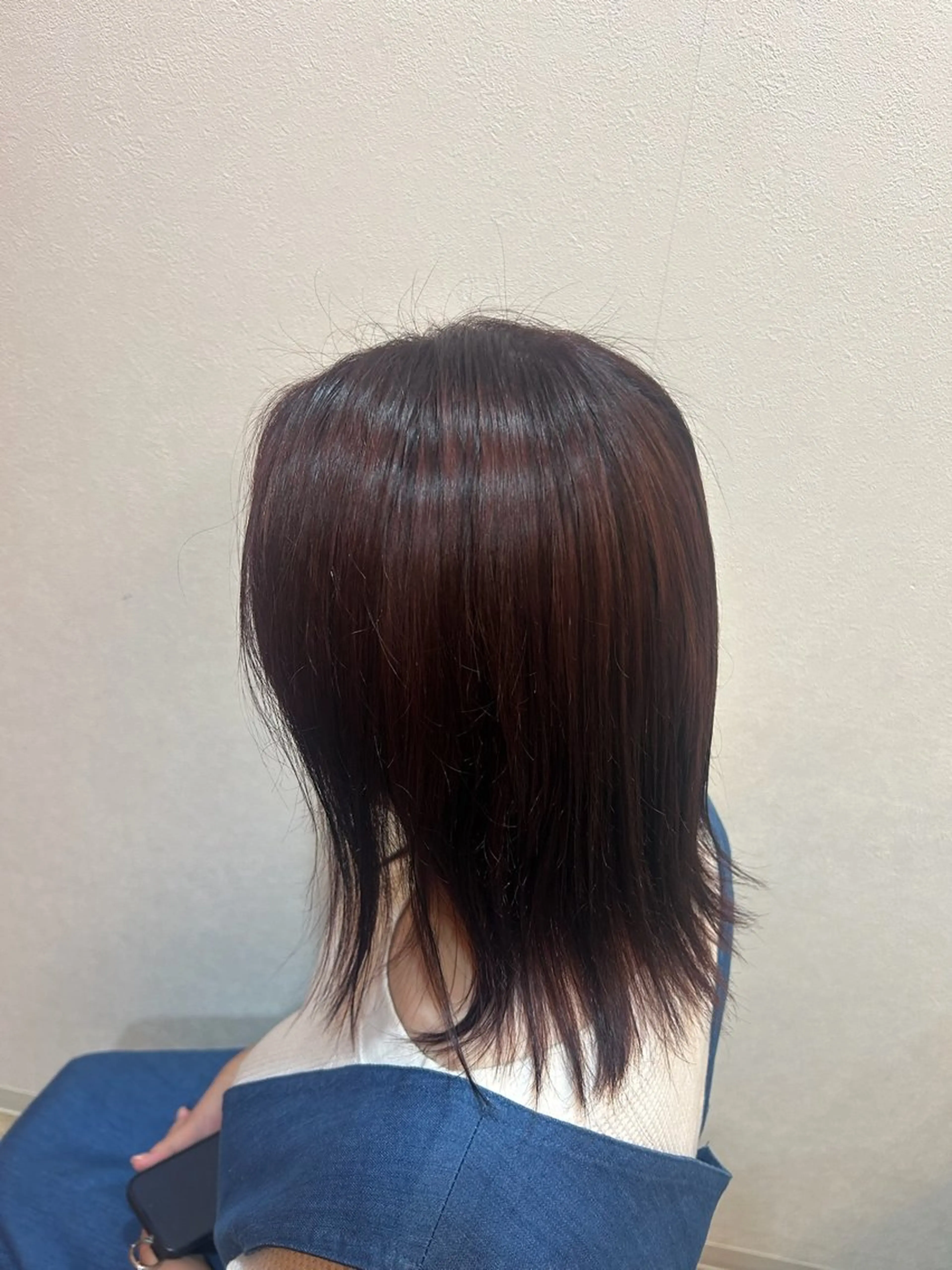 ミディアム カラー ブラウンカラー ピンクカラー ピンクブラウン ヘアカラー 濵嶋 叶帆のヘアスタイル