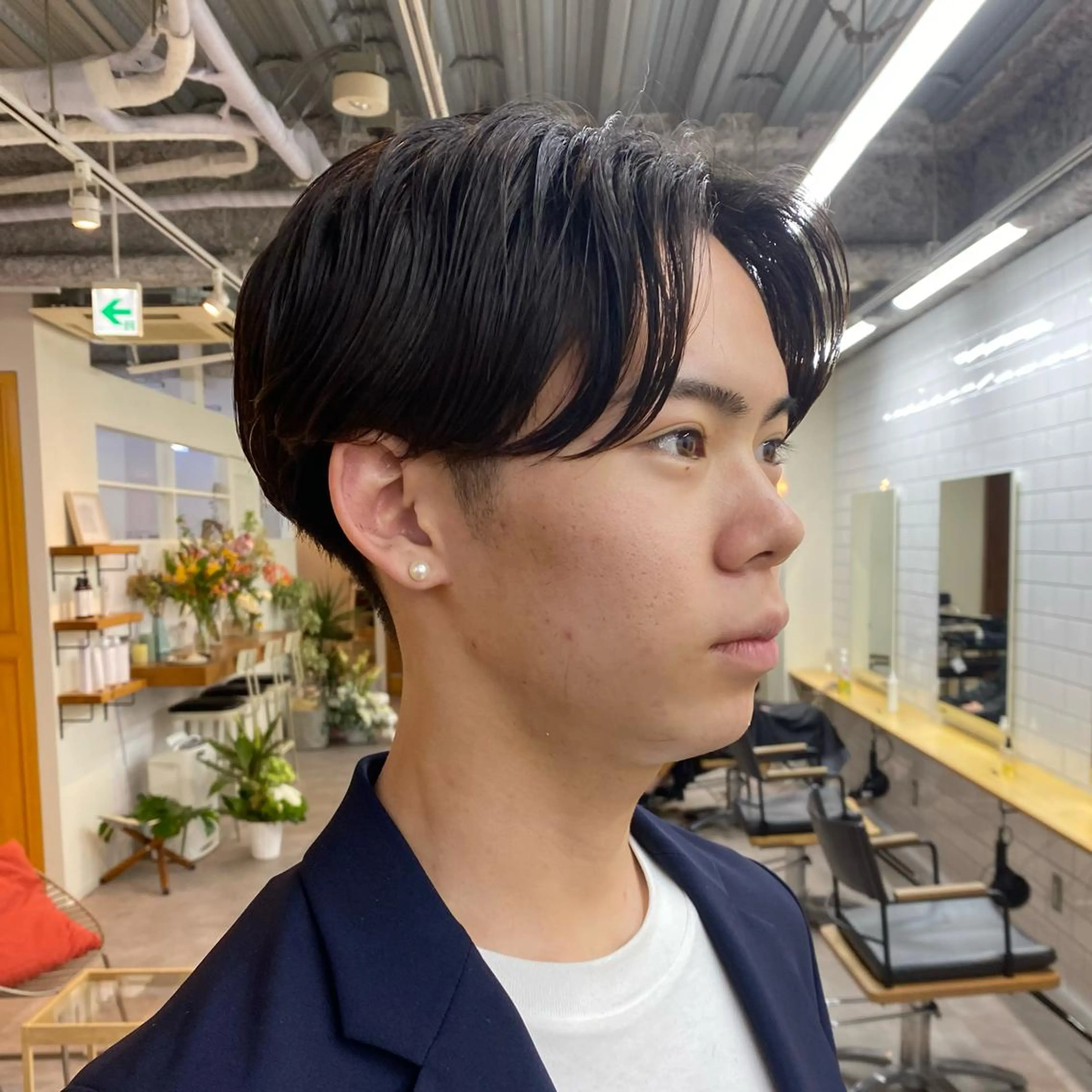 パーマ メンズ センターパート メンズパーマ ニュアンスパーマ カット パーマ シャドウパーマ/ 波巻パーマYu-Kiのヘアスタイル