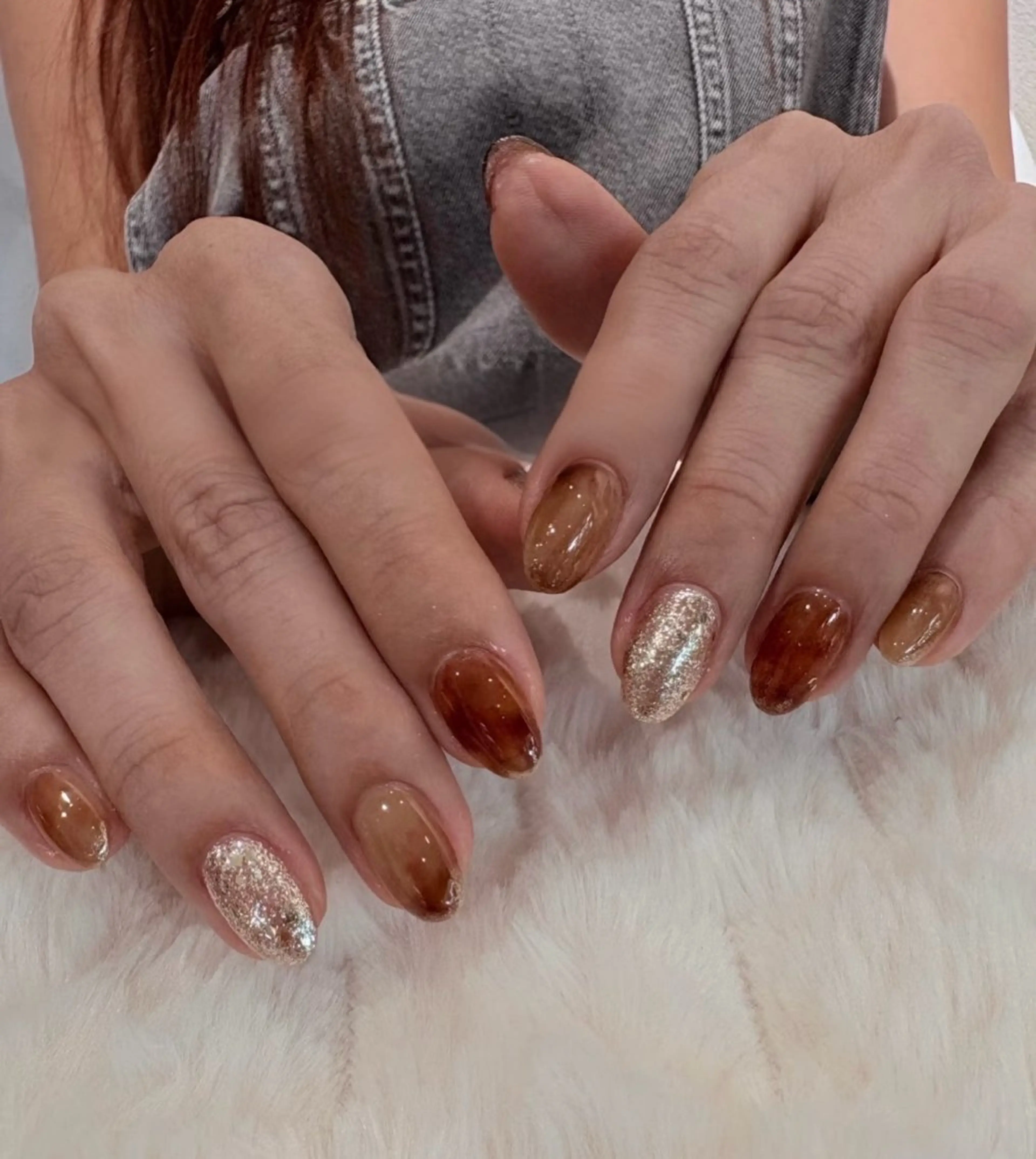 ネイル アートネイル チークネイル 長さ出し フラッシュネイル キラキラネイル ハンドネイル ハンドケア For you. Nail Salonのネイルデザイン