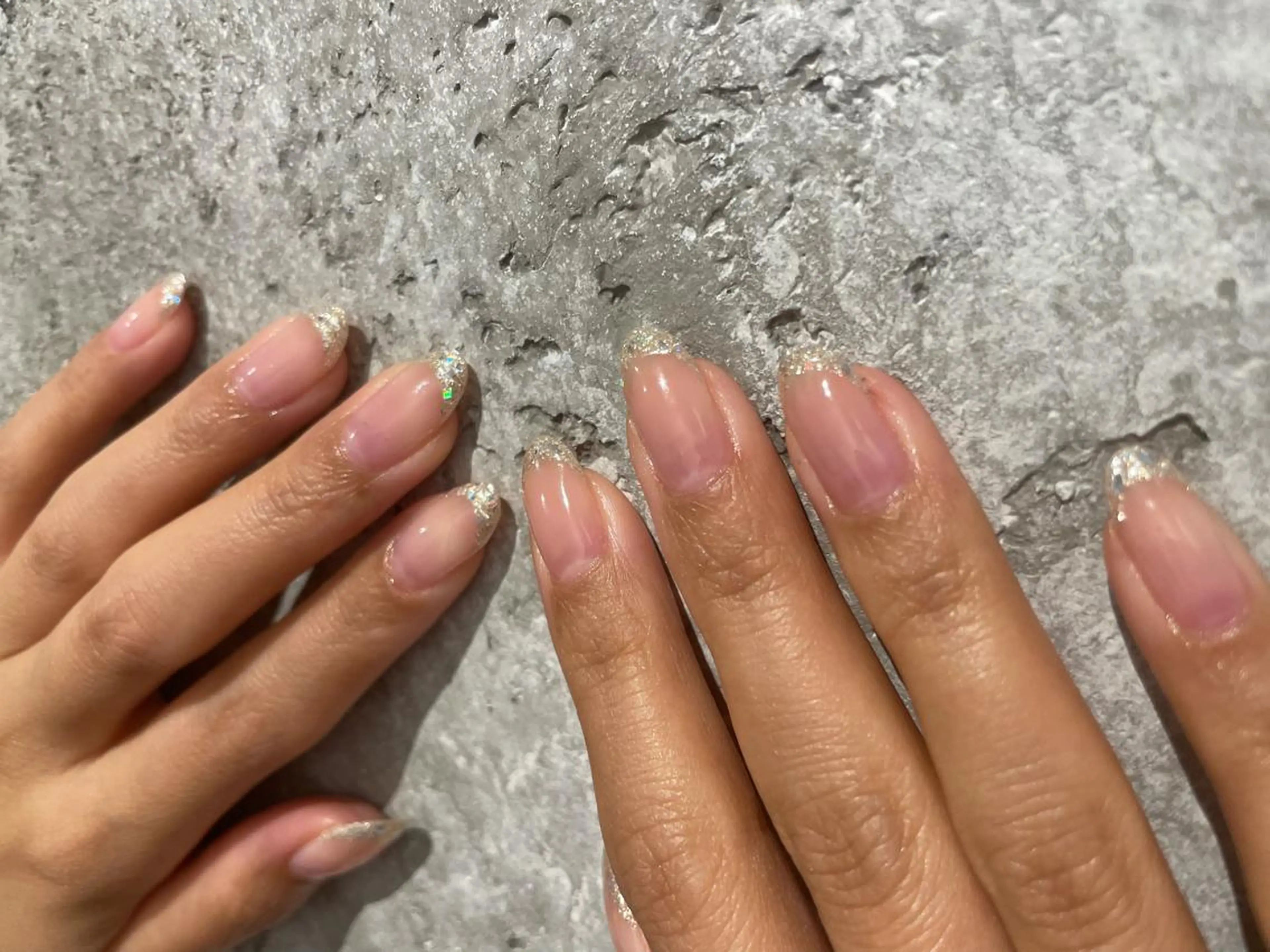 ネイル フレンチネイル ガラスフレンチ Classy: Mizukiのネイルデザイン