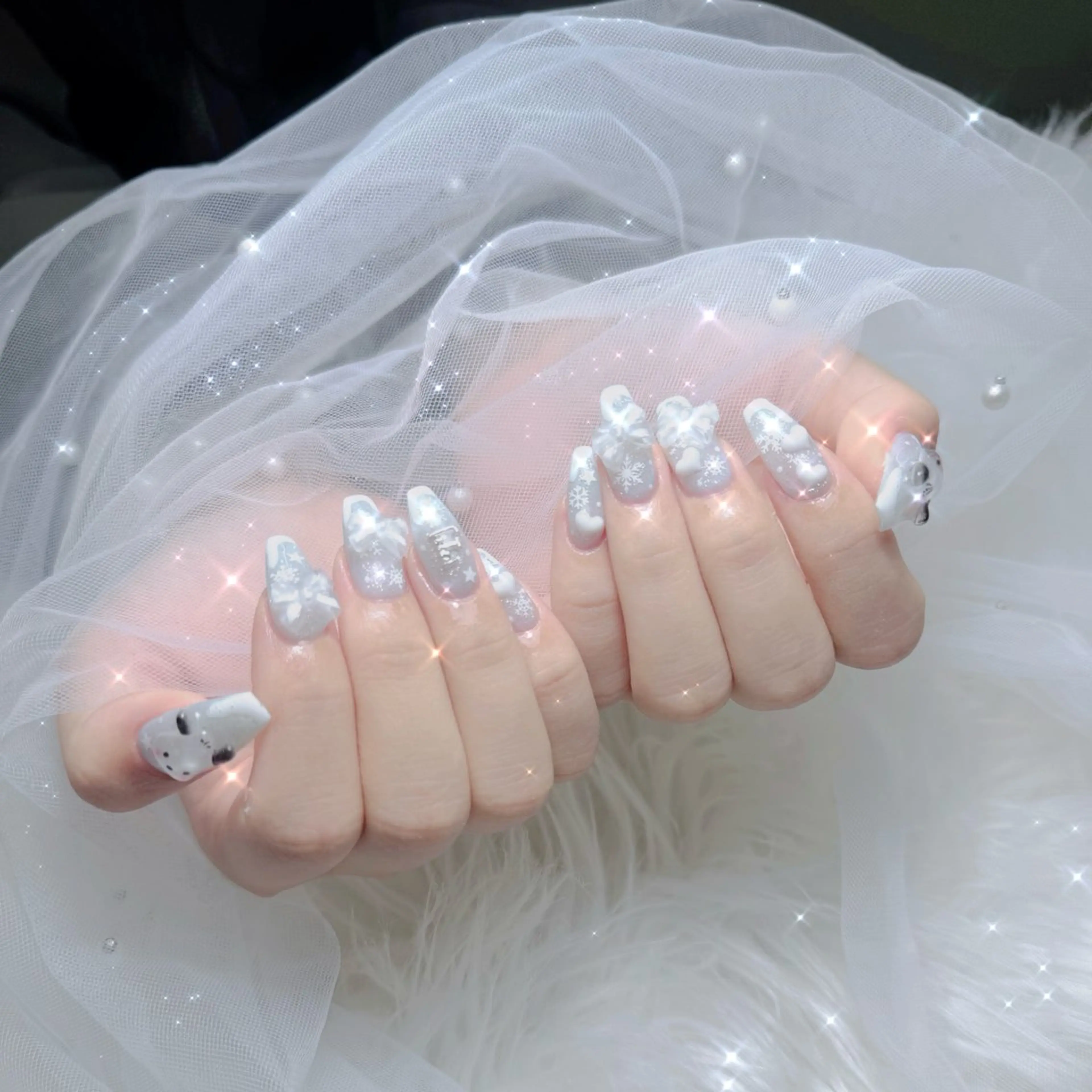 ネイル 冬ネイル Rino momo京橋のネイルデザイン