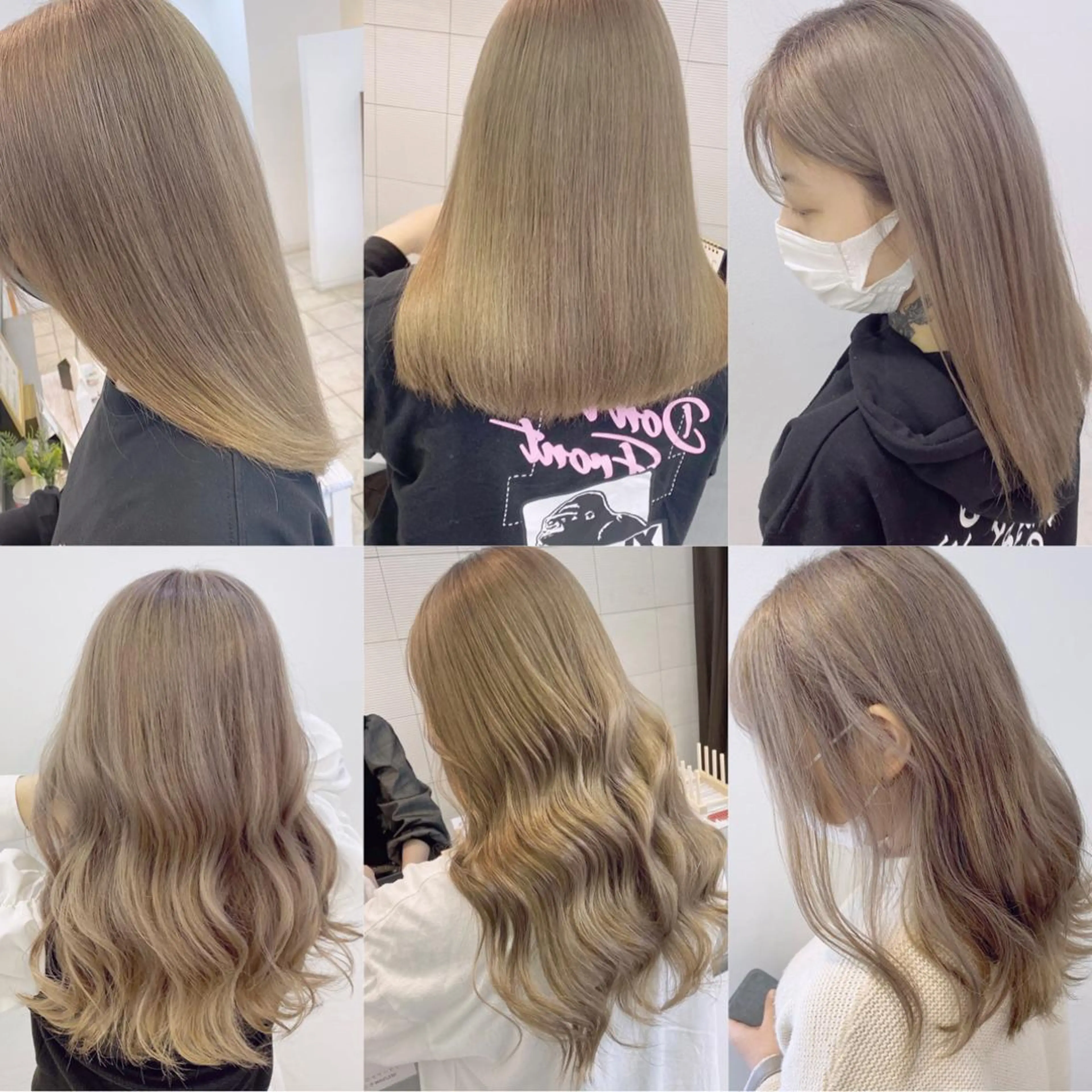 ロング カラー 渡邊 唯のヘアスタイル