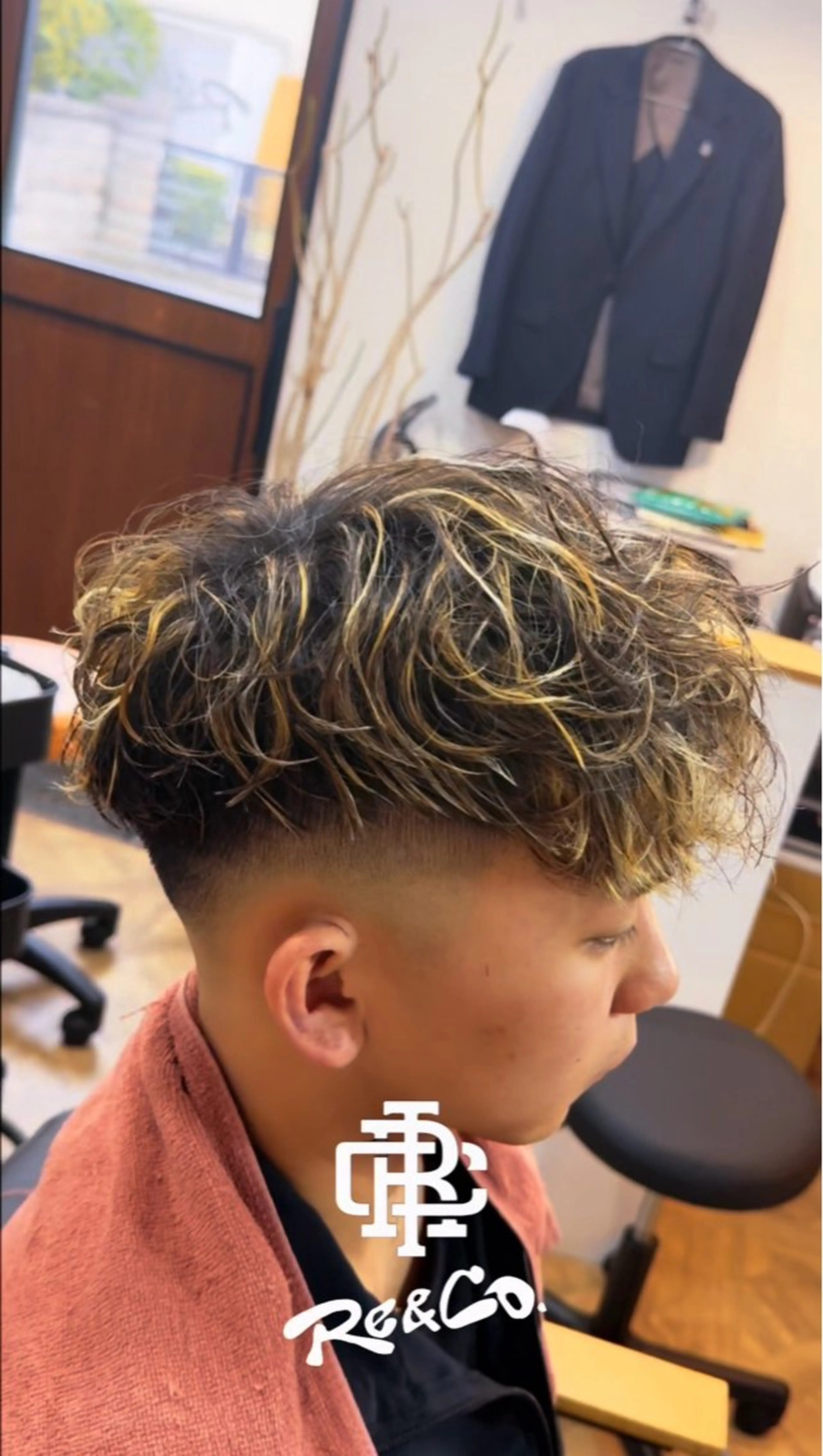 パーマ メンズ カット パーマ RE&COメンズ専門 リュウタのヘアスタイル
