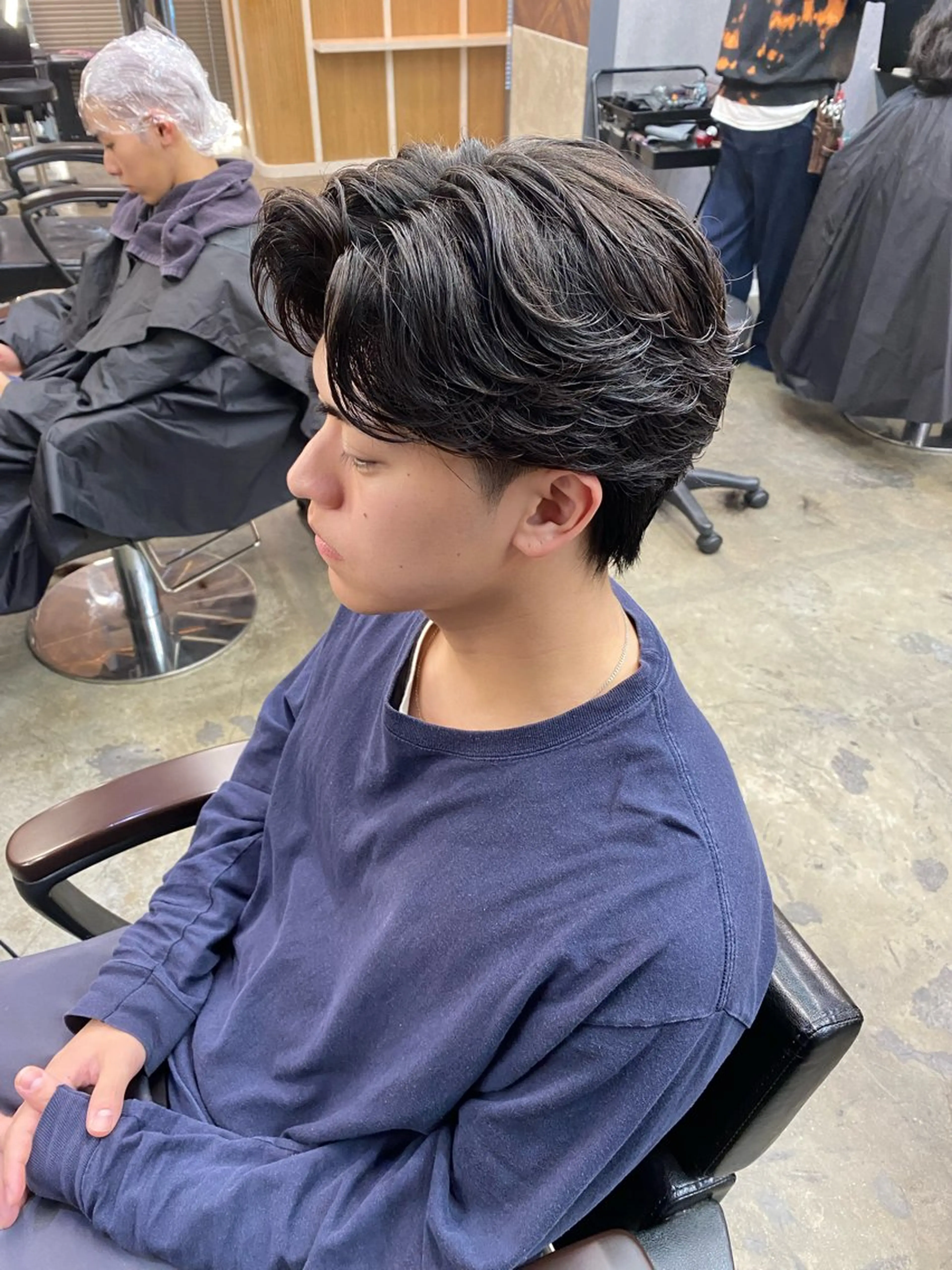 パーマ メンズ センターパート フェザーパーマ メンズパーマ カット パーマ PEYP prod ICON所属・パーマ/ケアブリーチ /博多/YOSUKEのヘアスタイル