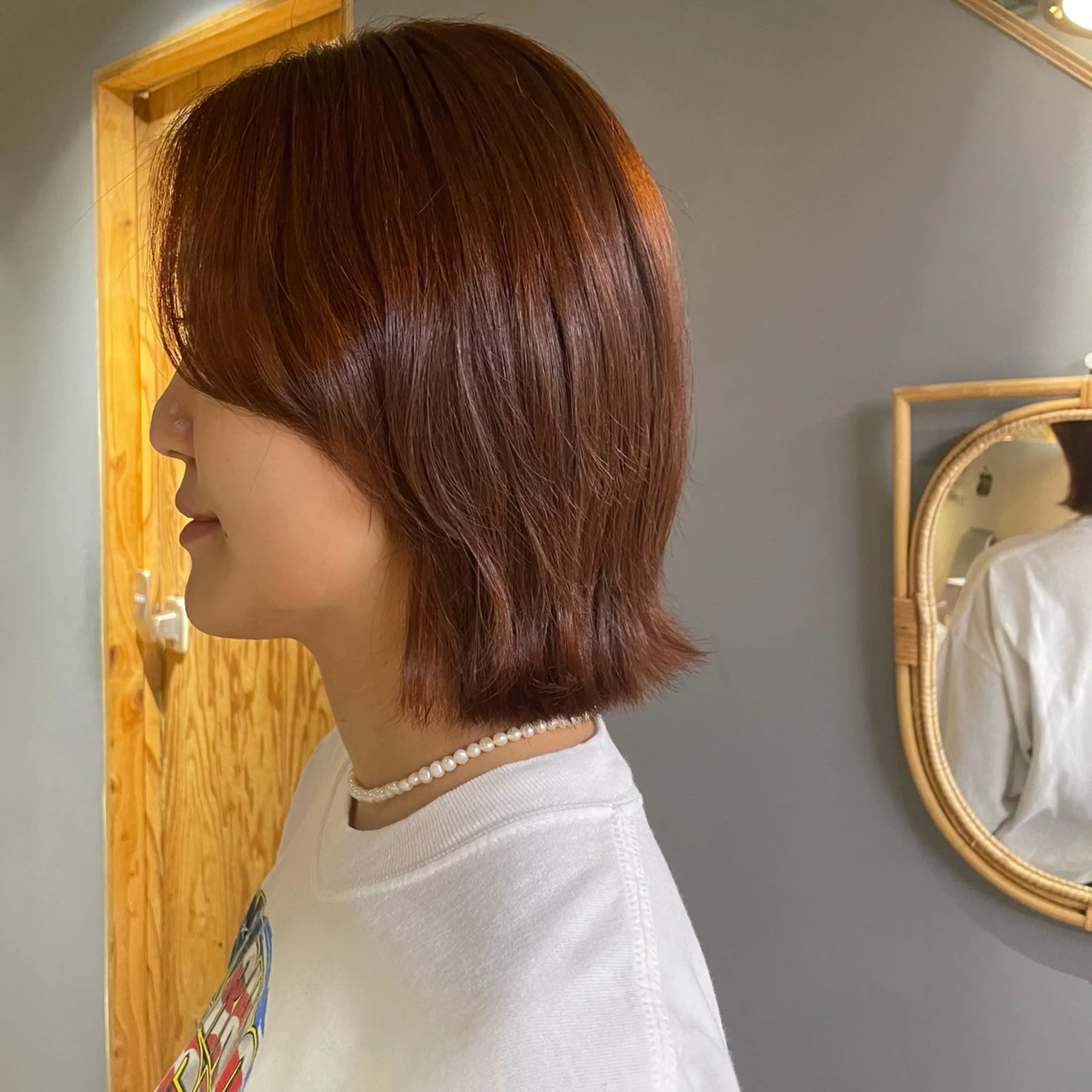 ミディアム カラー オレンジ ヘアカラー トリートメント noa ☪︎のヘアスタイル