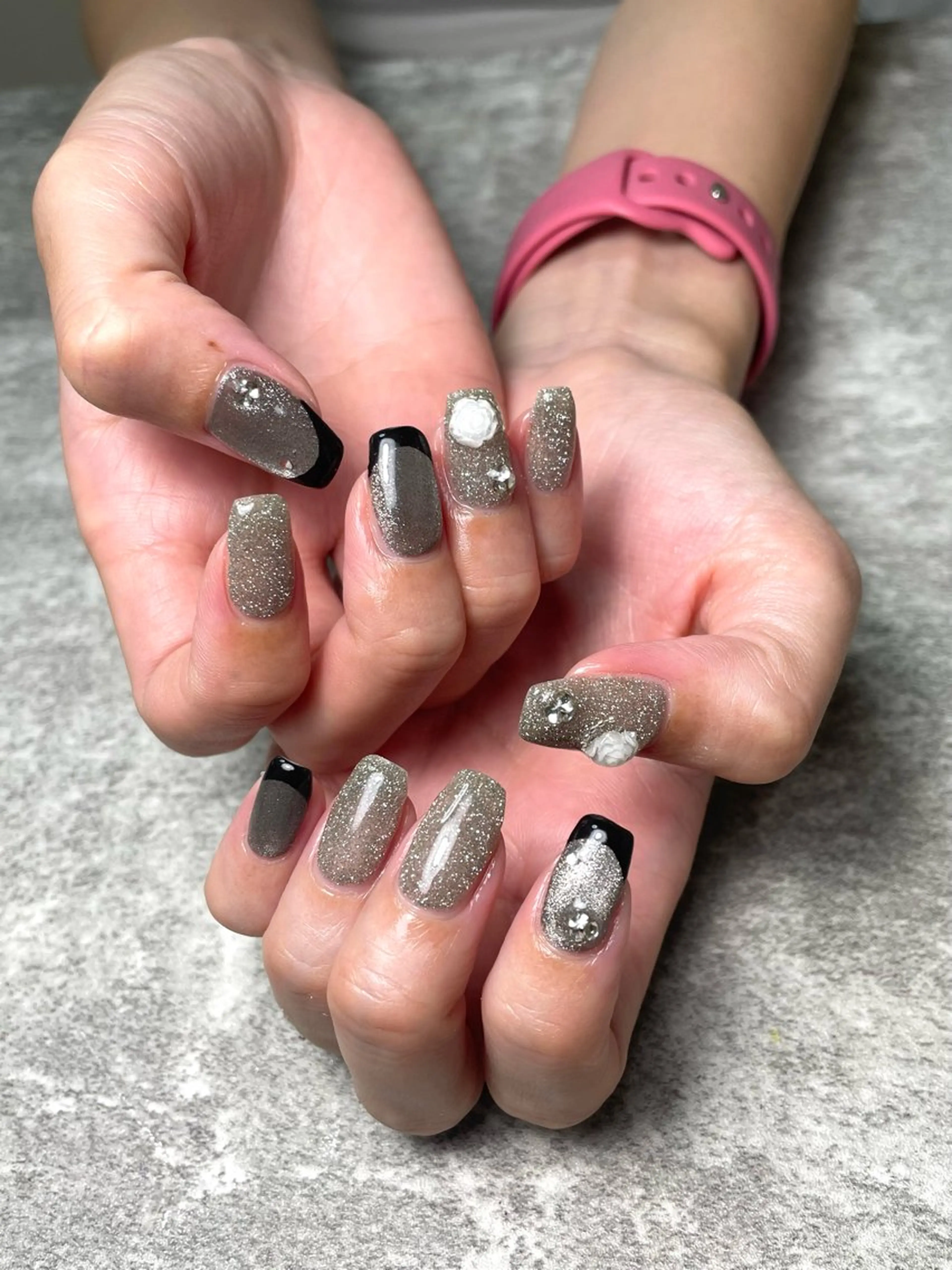 ネイル フラッシュネイル マグネットネイル ハンドネイル RISA joie nailのネイルデザイン