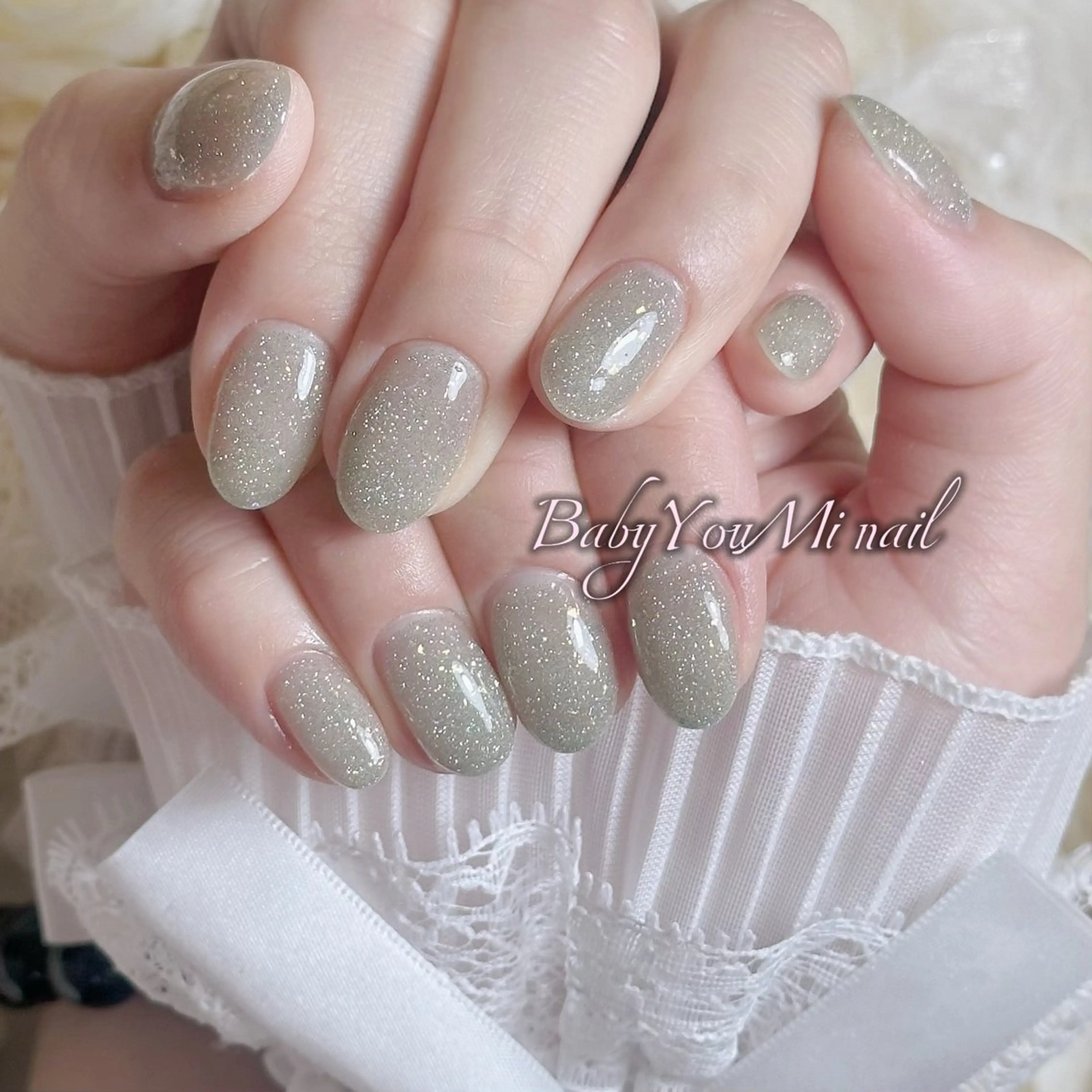 ネイル オーロラネイル チークネイル 成人式 フットネイル フレンチネイル ハンドネイル BabyYouMi nailのネイルデザイン