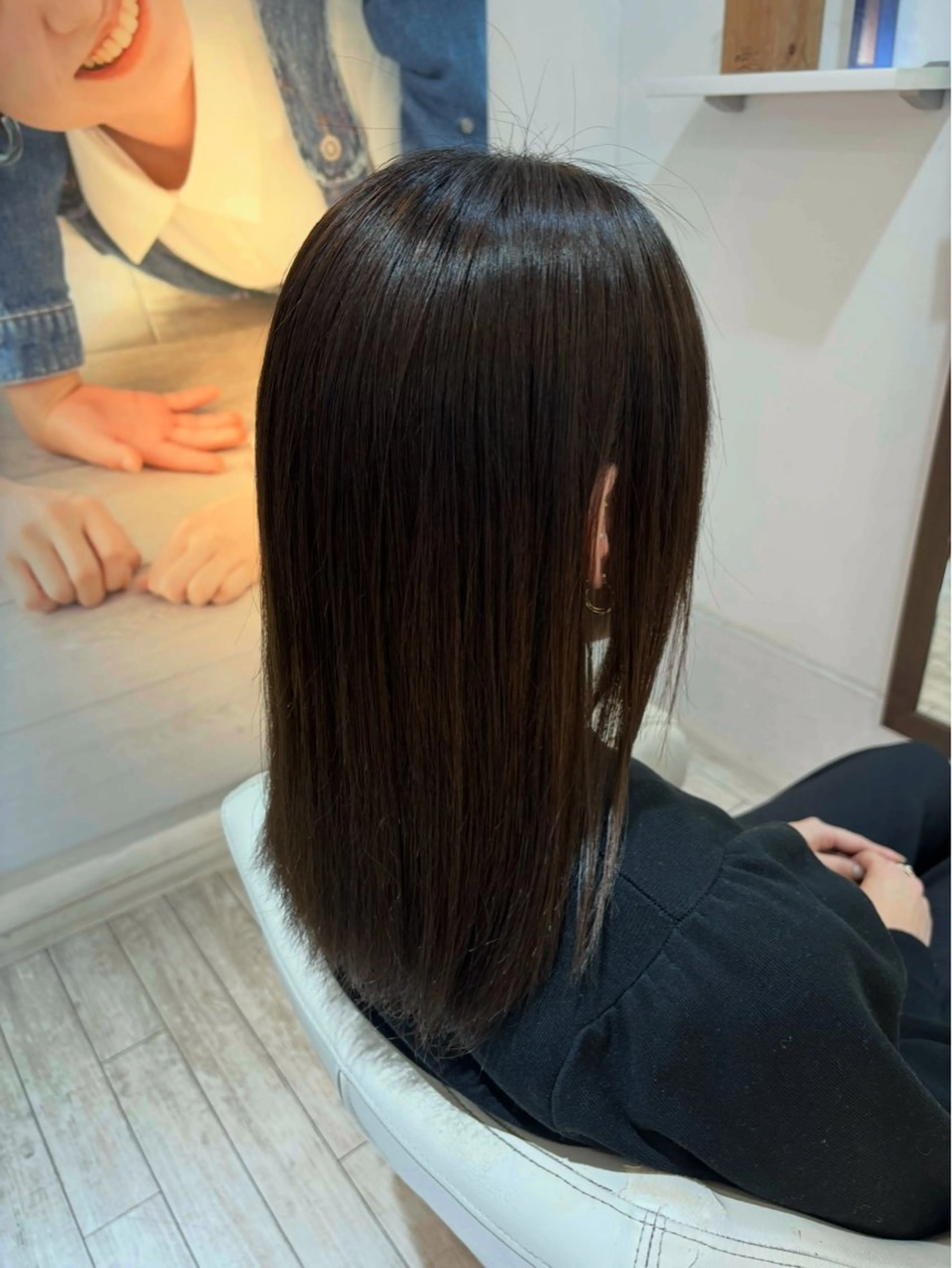 ミディアム 縮毛矯正 池田 けいのヘアスタイル