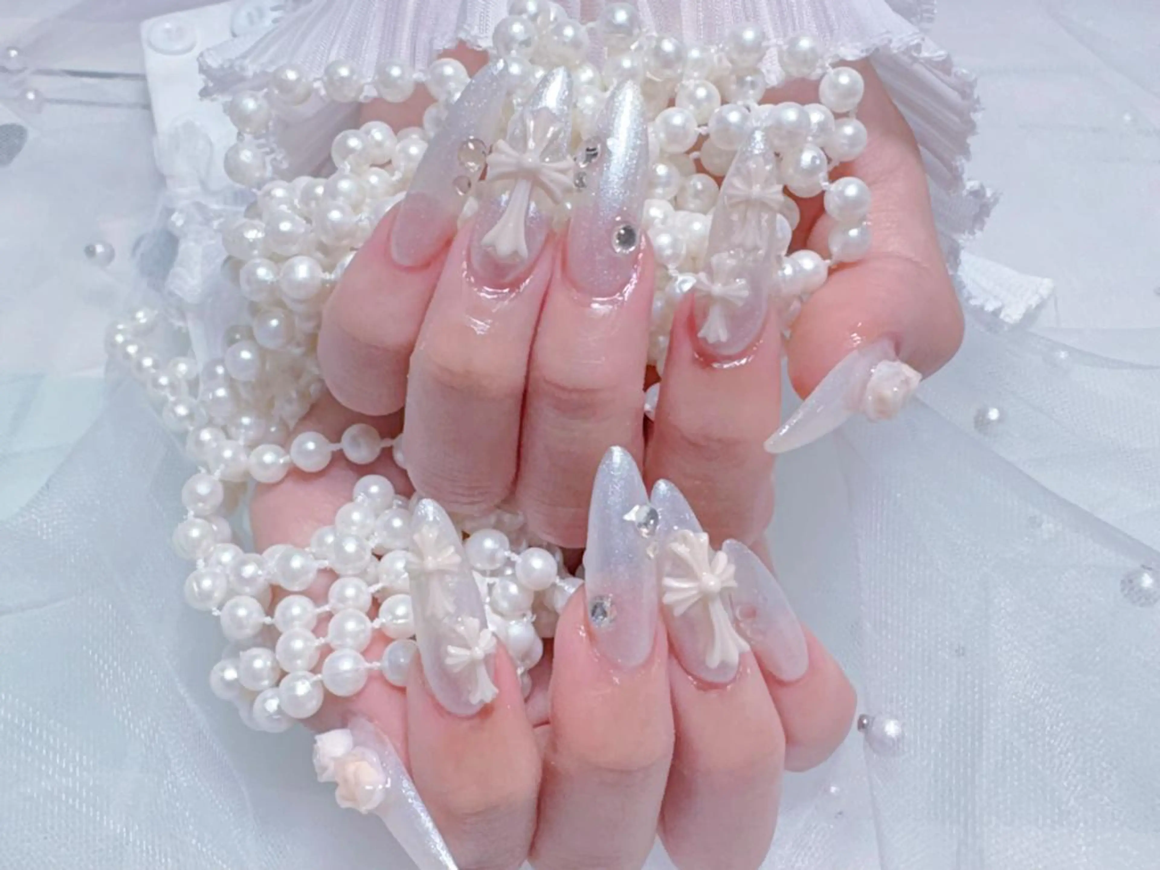 ネイル ハンドネイル 🎀鈴音🎀 ワンホンネイルのネイルデザイン