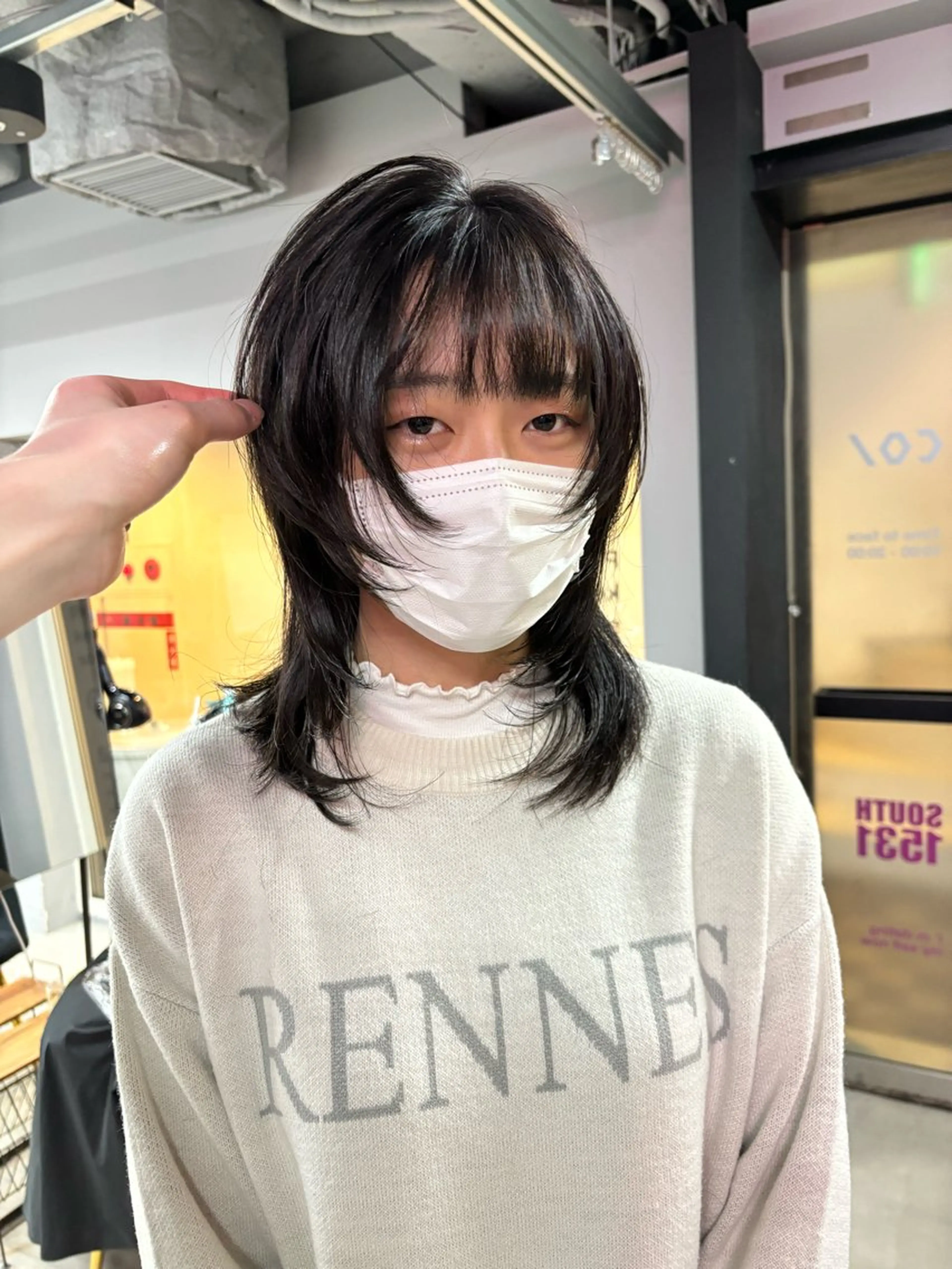 ミディアム レイヤーカット ウルフカット ウルフレイヤー 札幌パーマ/ レイヤー/後藤海音のヘアスタイル