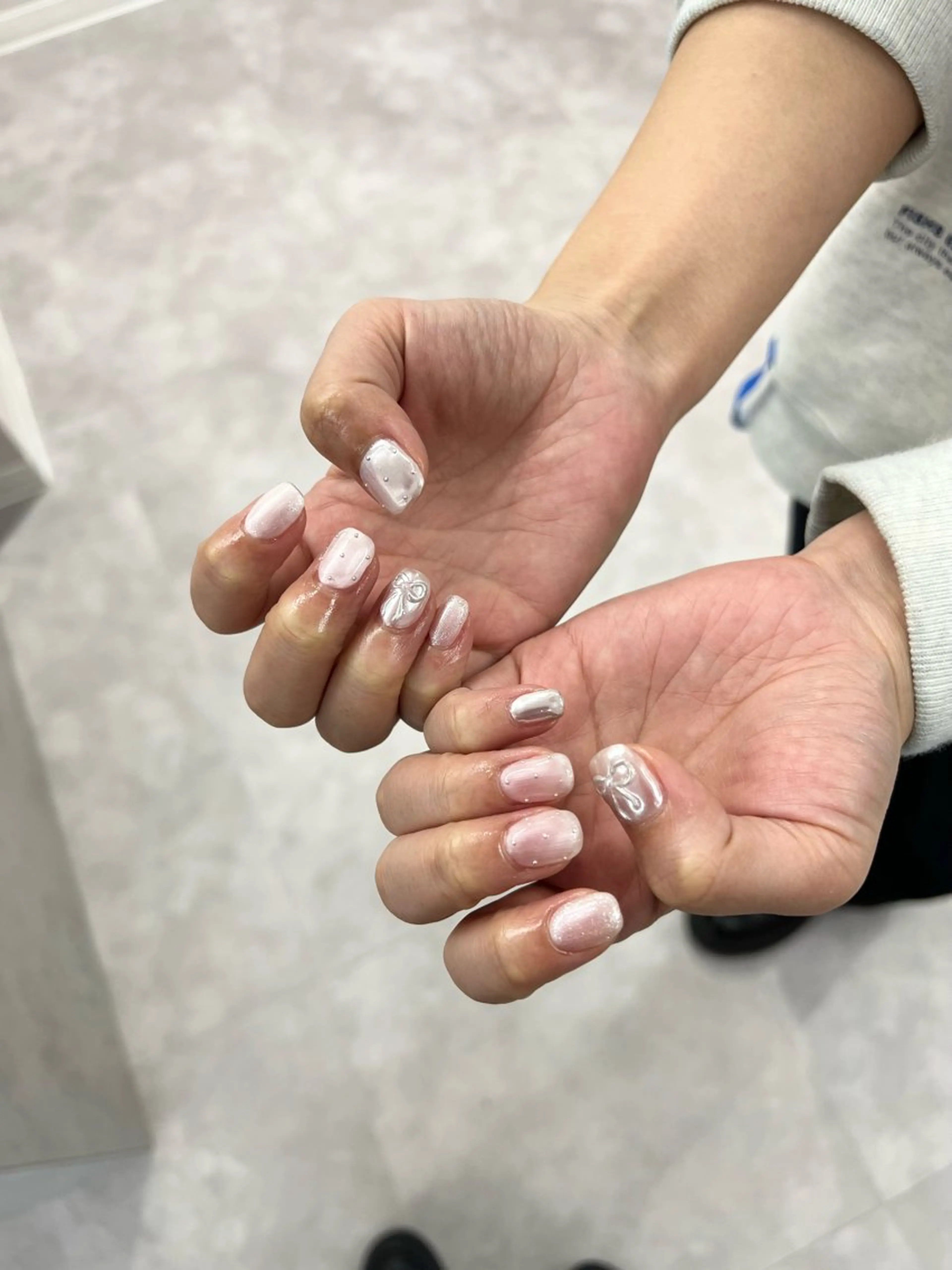 ネイル フラッシュネイル ジェルネイル 韓国ネイル 持ち込み ニュアンスネイル ハンドネイル ハンドケア Bana_ Nailのネイルデザイン