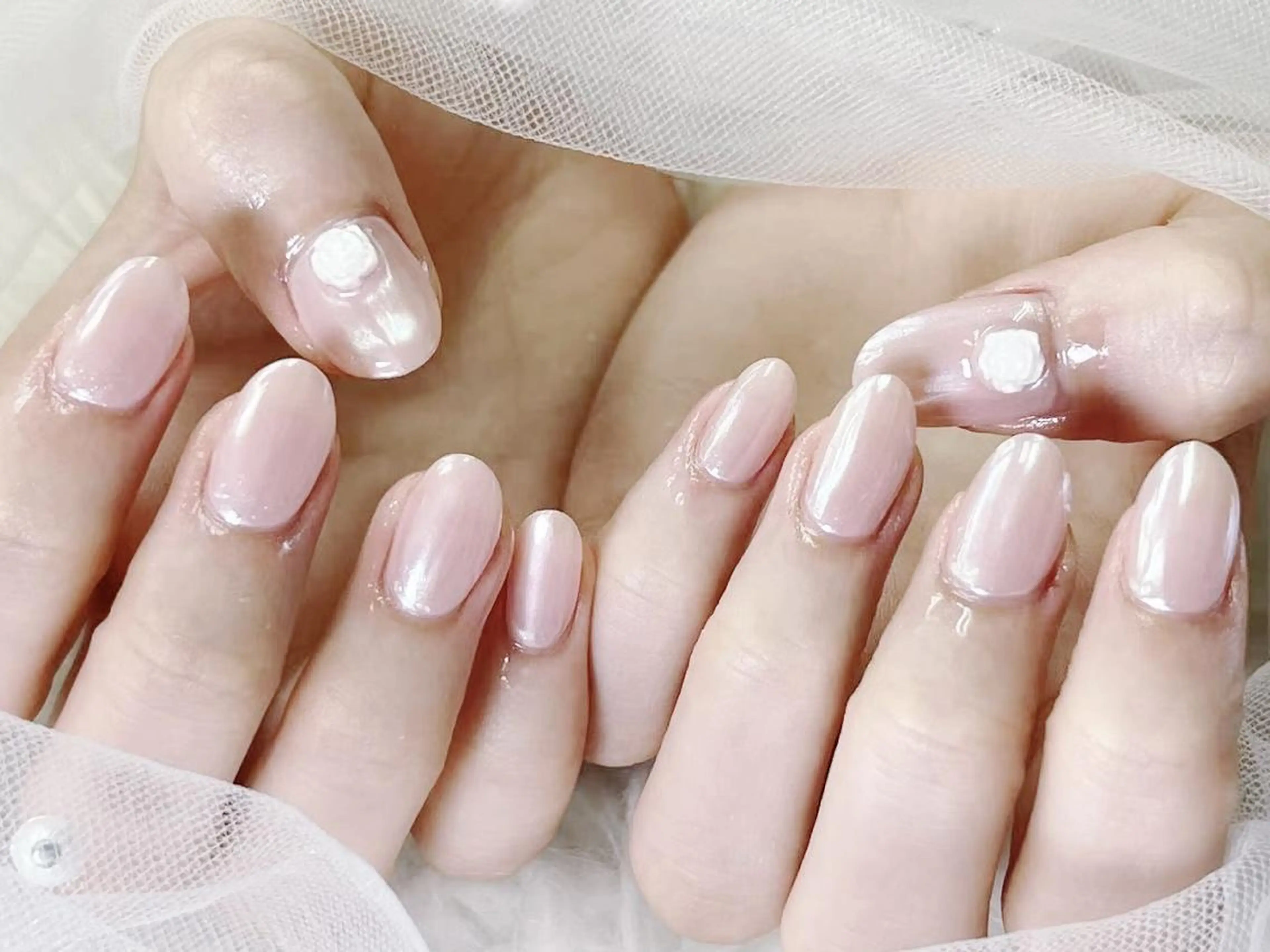 メンズ ネイル メンズ韓国風 アートネイル フレンチネイル ジェルネイル キラキラネイル Bloom kabukiのネイルデザイン