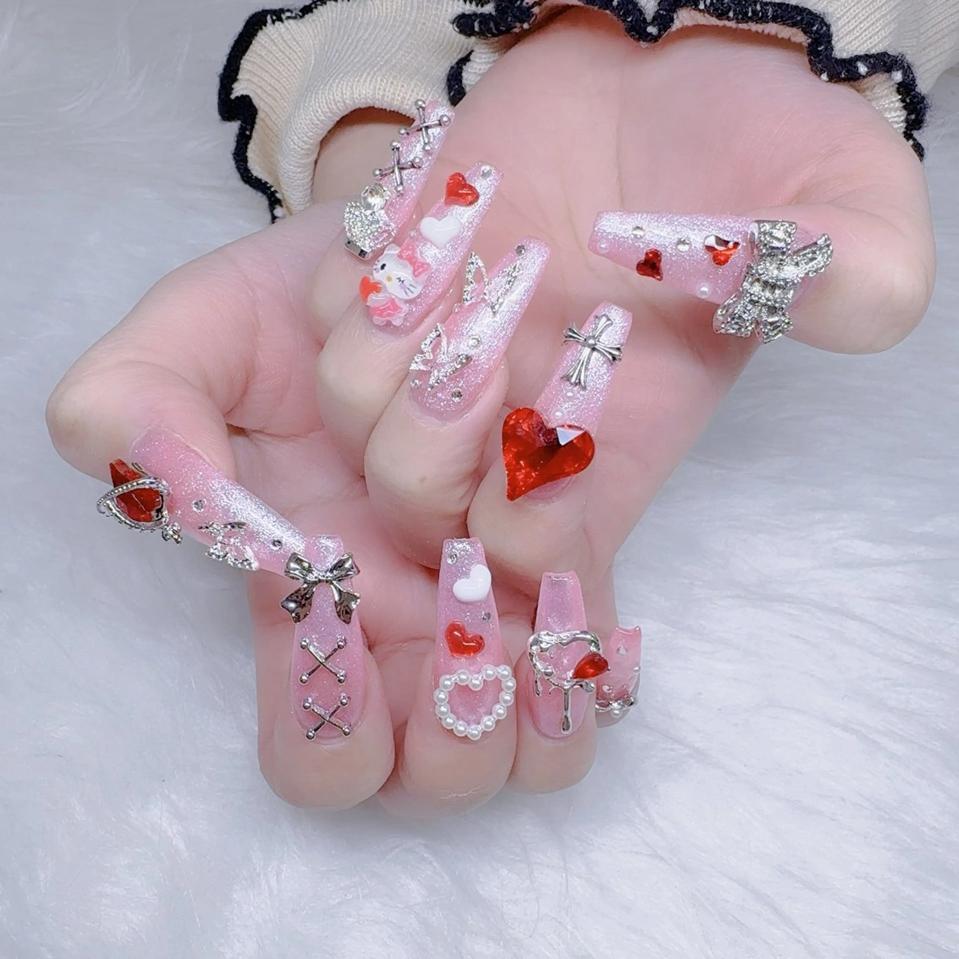 💕［限定コース］チップ長さ出しワンカラー10本パ一ツつけ放題10990の写真