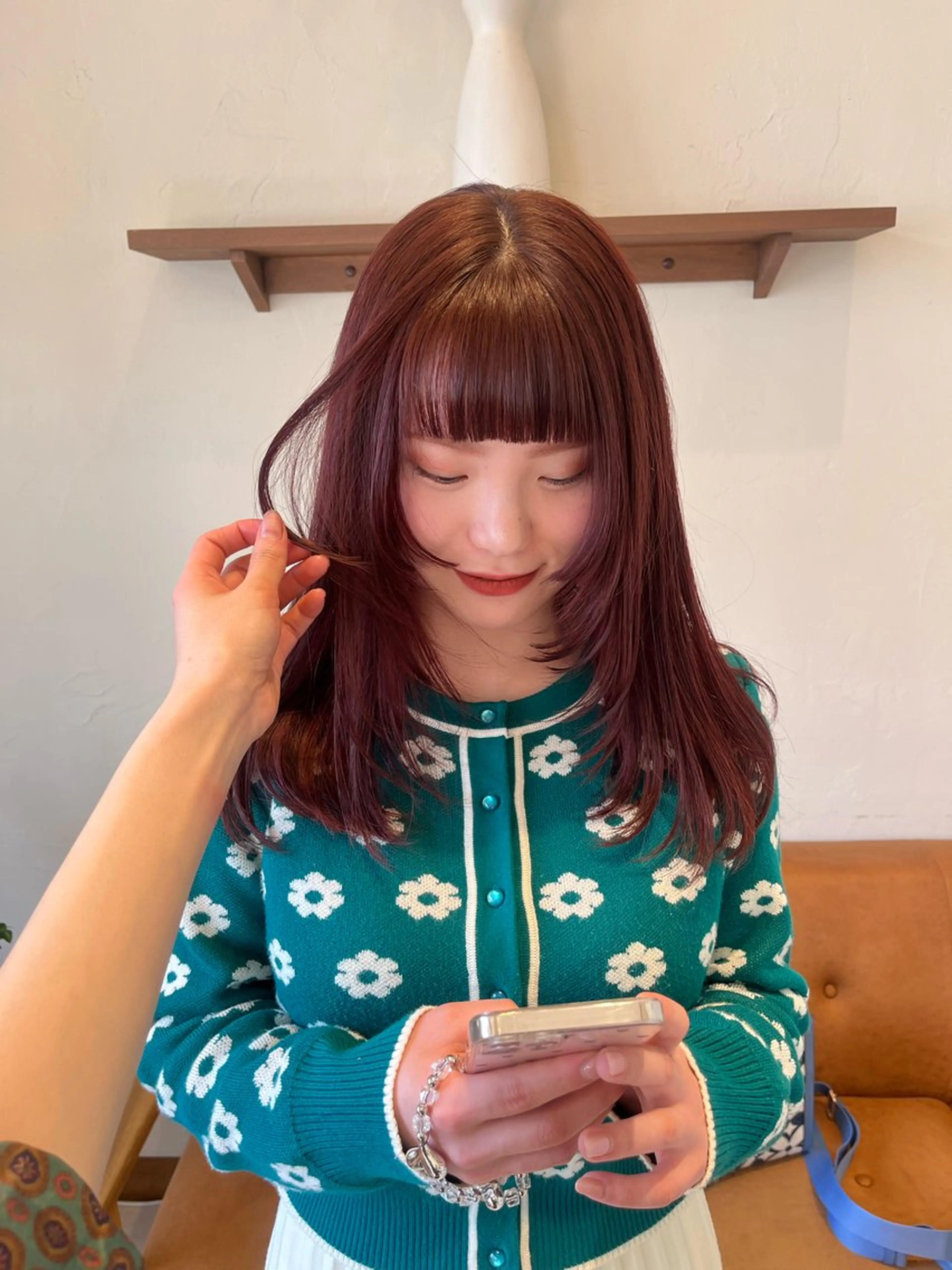 ロング ヘアカラー トリートメント 中村未夢🤍ブリーチ なしダブルカラー🤍のヘアスタイル