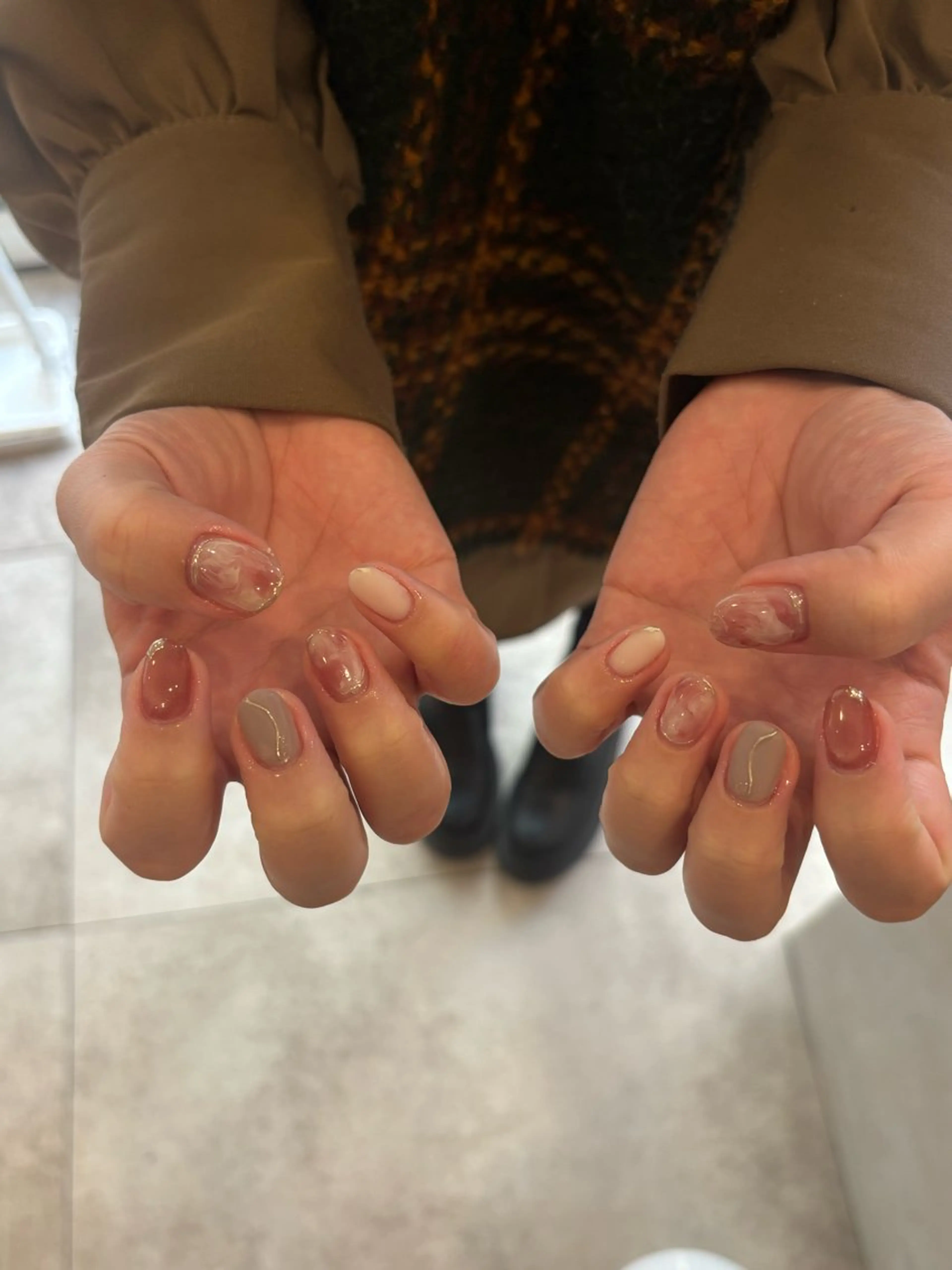 ネイル 大理石ネイル(マーブル) 美月   ⟡.· sofaのネイルデザイン