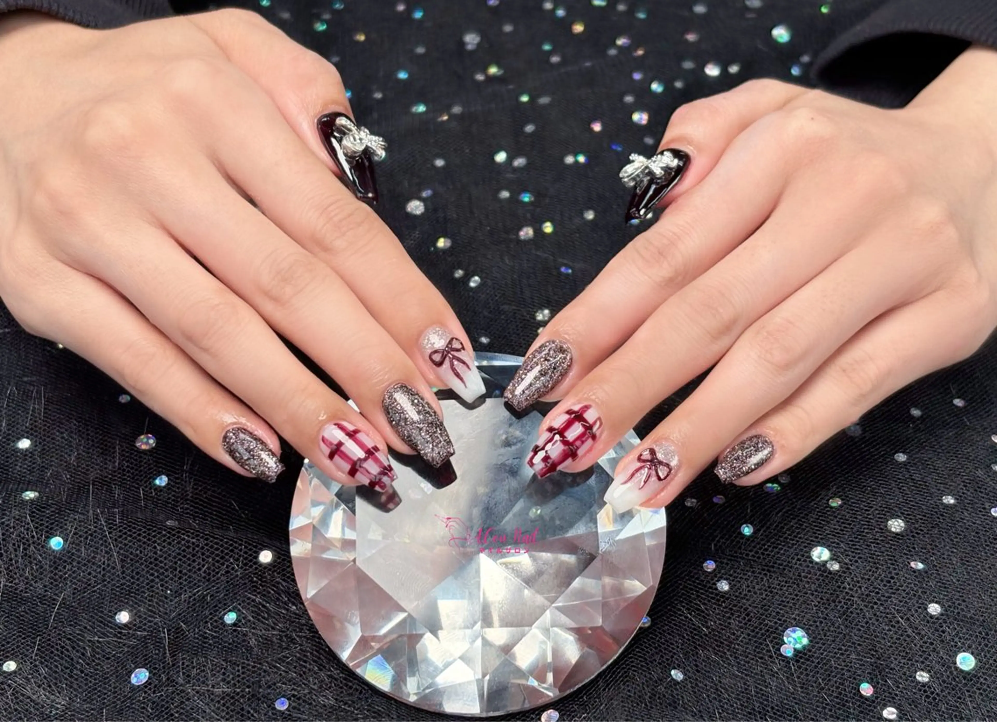 ネイル 桜ネイル 長さ出し フラワーネイル フレンチネイル ジェルネイル ハンドネイル ACon NailSalonのネイルデザイン