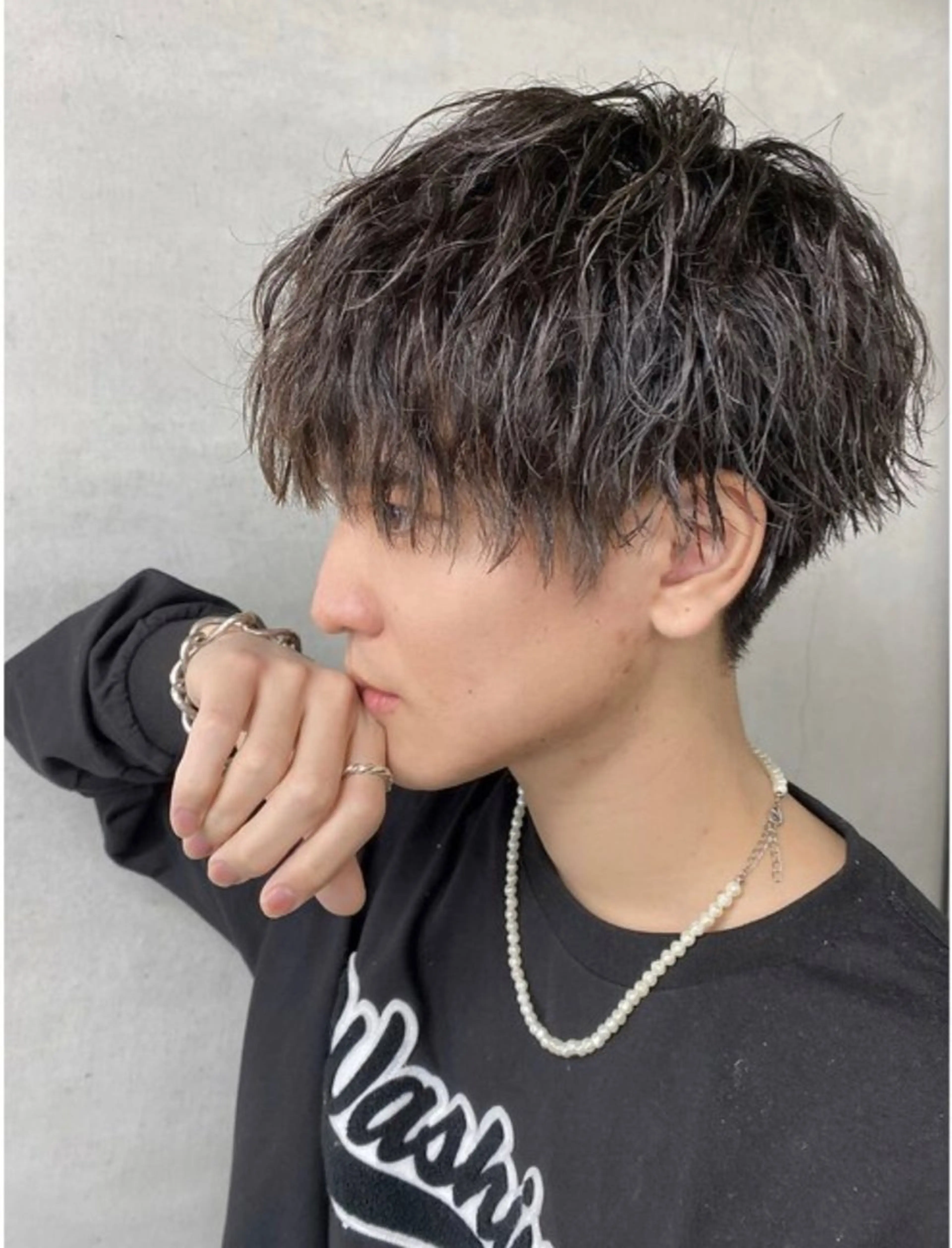 ショート パーマ メンズ カット パーマ 大人メンズパーマ メンズ特化　萱原大幹のヘアスタイル