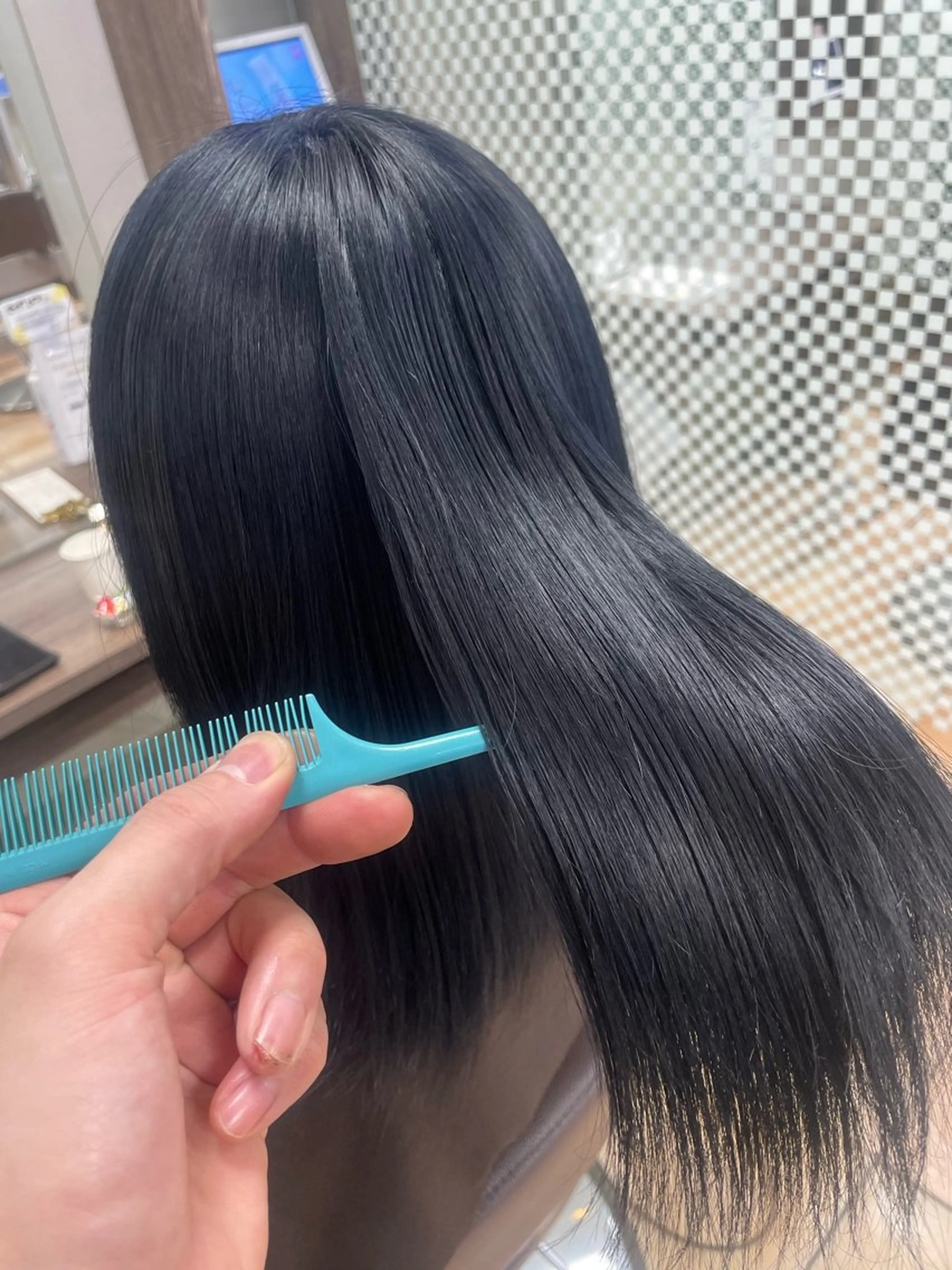 カラー ブルーカラー ヘアカラー ヘッドスパ 前田圭哉/ストレート /艶髪/艶カラーのヘアスタイル