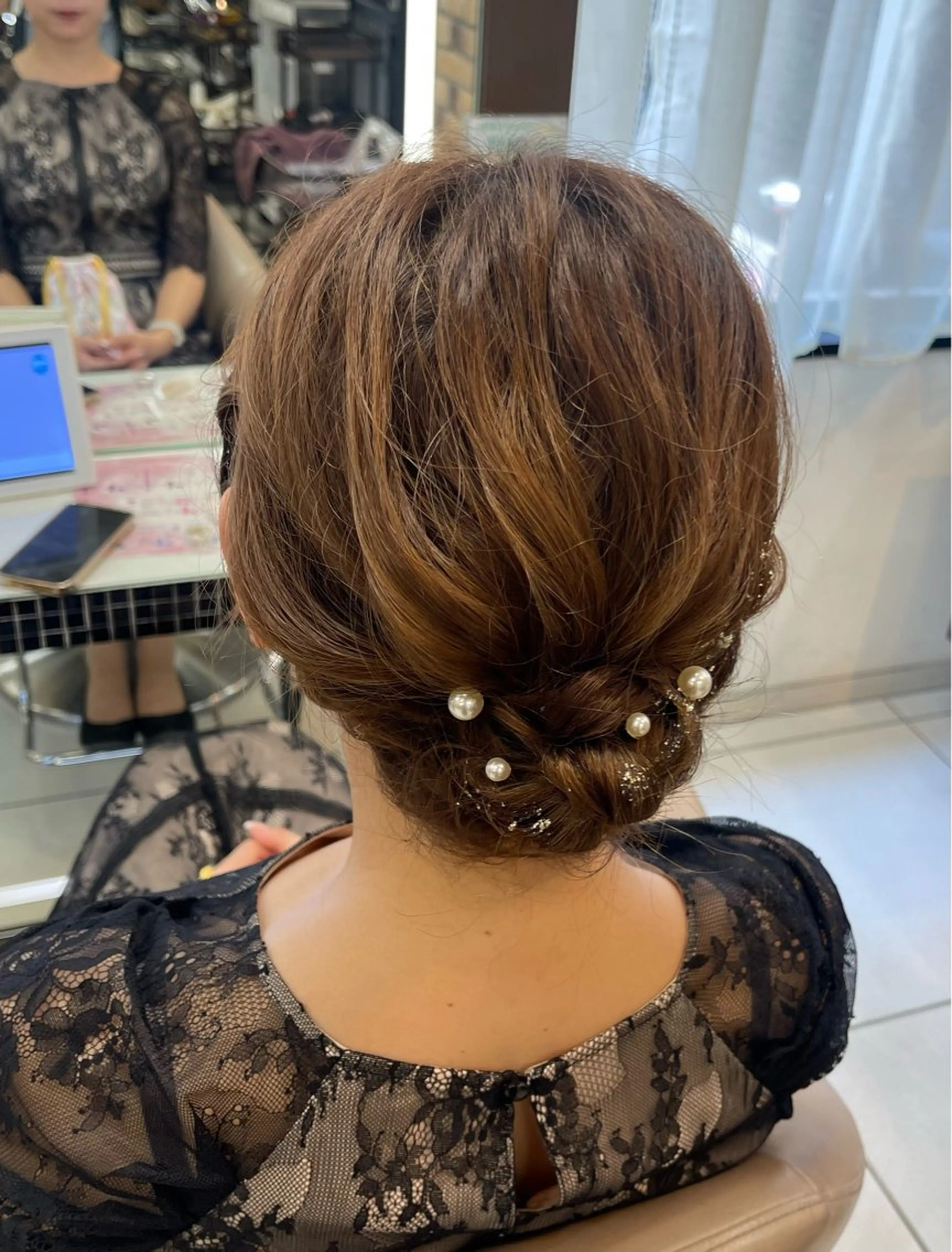セミロング ヘアアレンジ 羽エクステ/シール エクステ/横浜駅5分のヘアスタイル