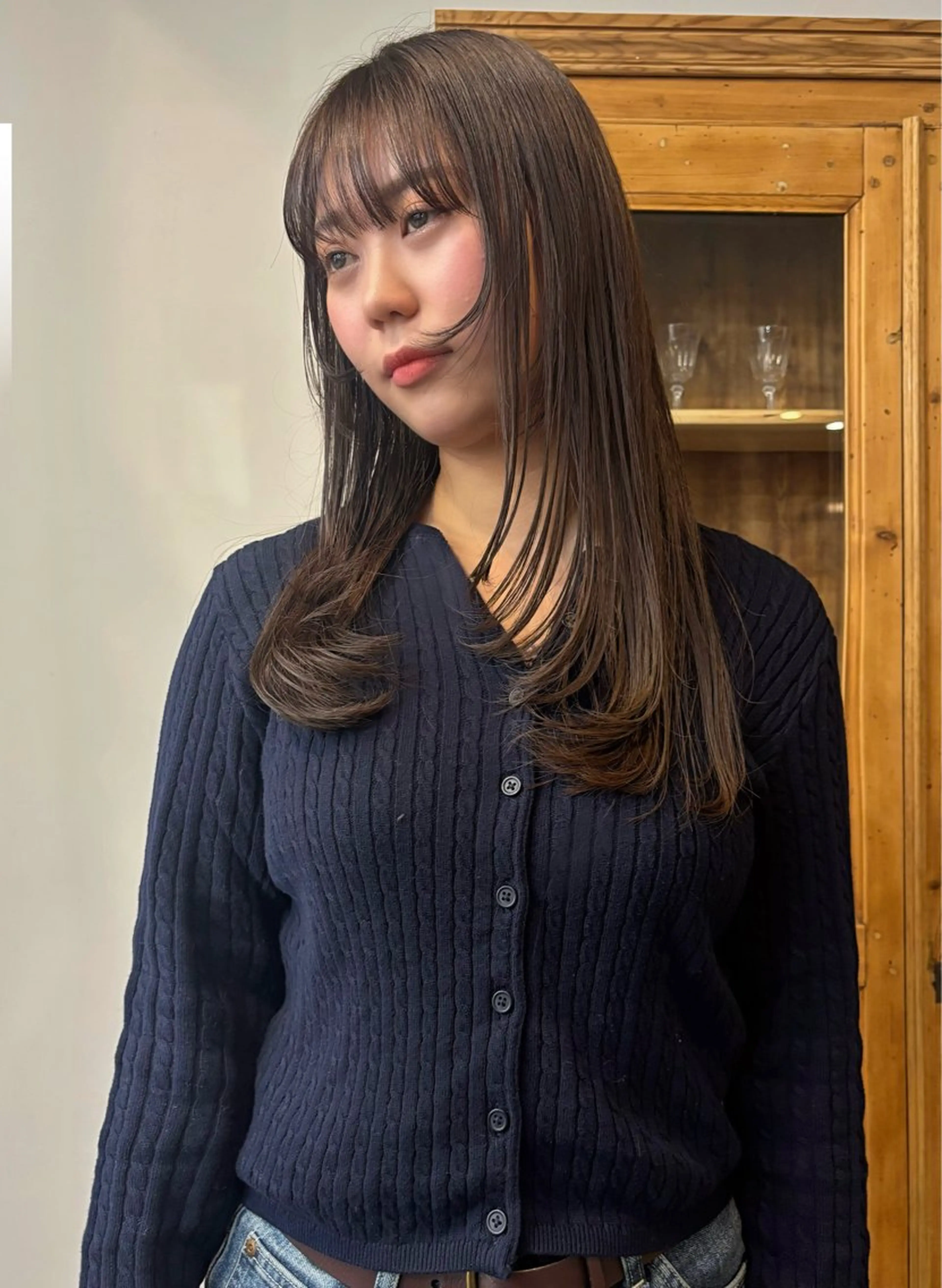 ロング 顔周りカット レイヤーカット ￥0モデル募集中⭐️ 杏花のヘアスタイル