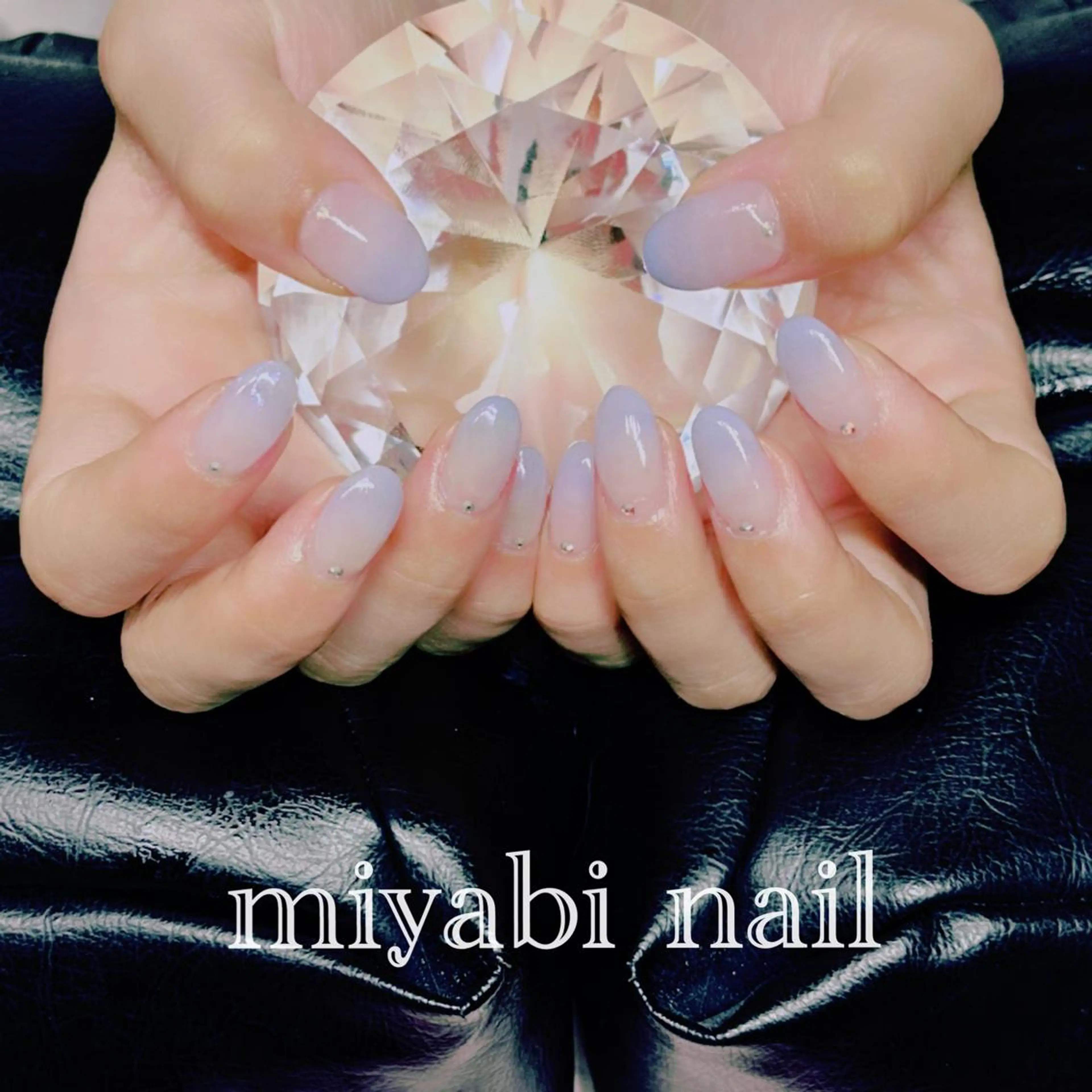 ネイル ブルー ジェルネイル グラデーション 持ち込み 夏ネイル ハンドネイル miyabi nail 桂川駅近くのネイルデザイン
