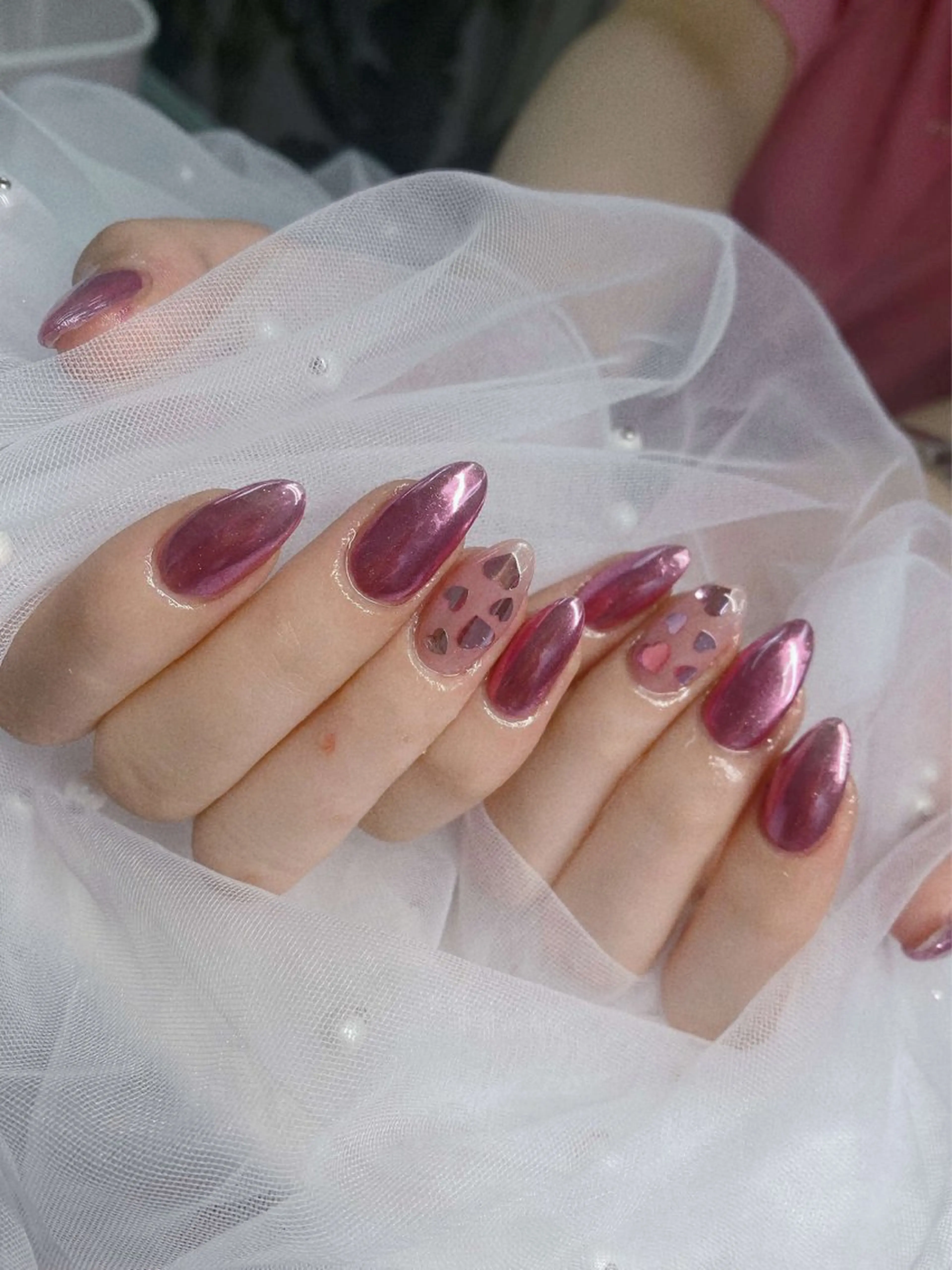 ネイル チークネイル 桜ネイル フットネイル フレンチネイル ジェルネイル ハンドネイル YURI NAILのネイルデザイン