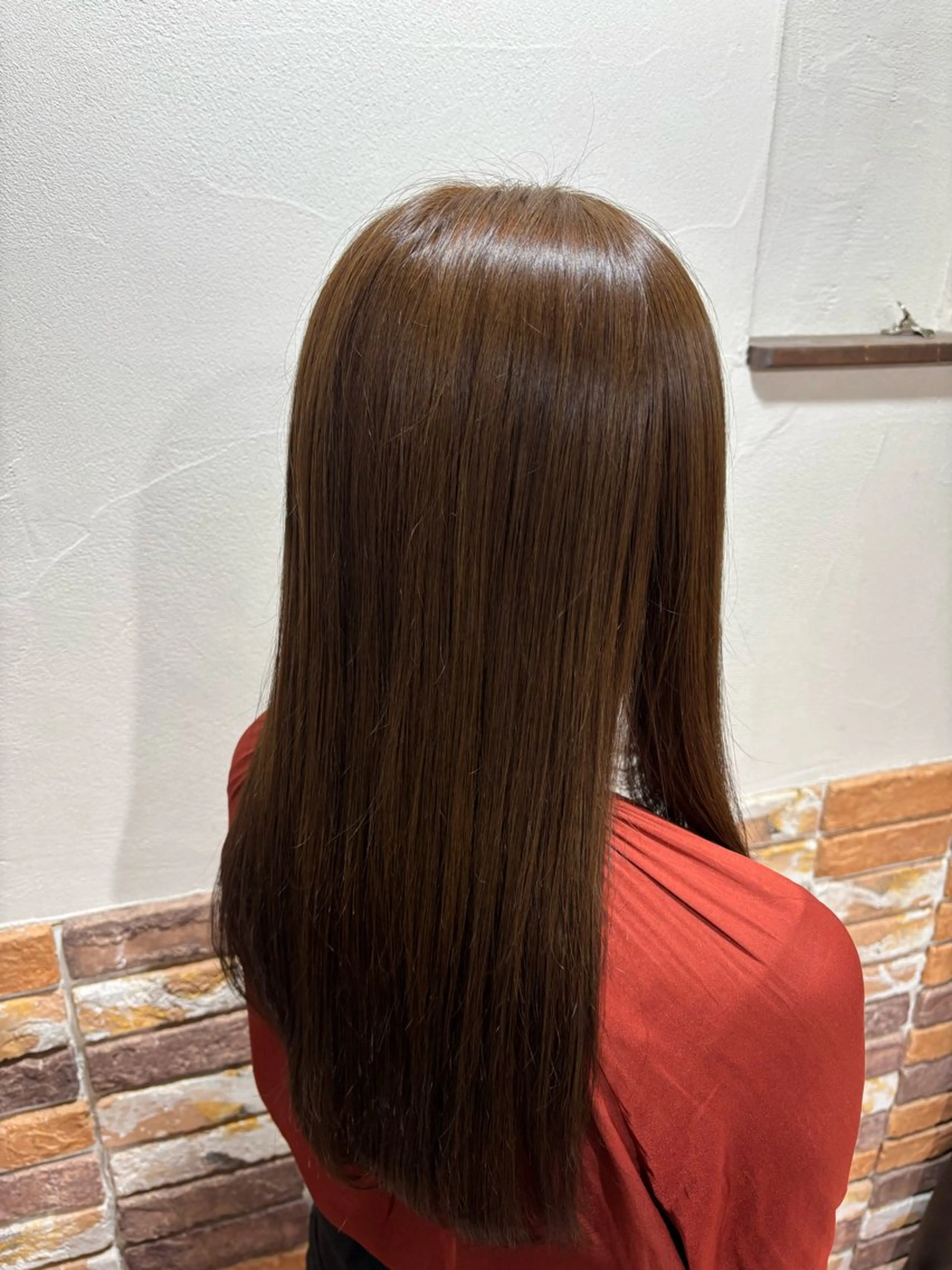 ロング カラー ブラウンカラー オリーブブラウン ヘアカラー 艶カラー✨️ りなこのヘアスタイル