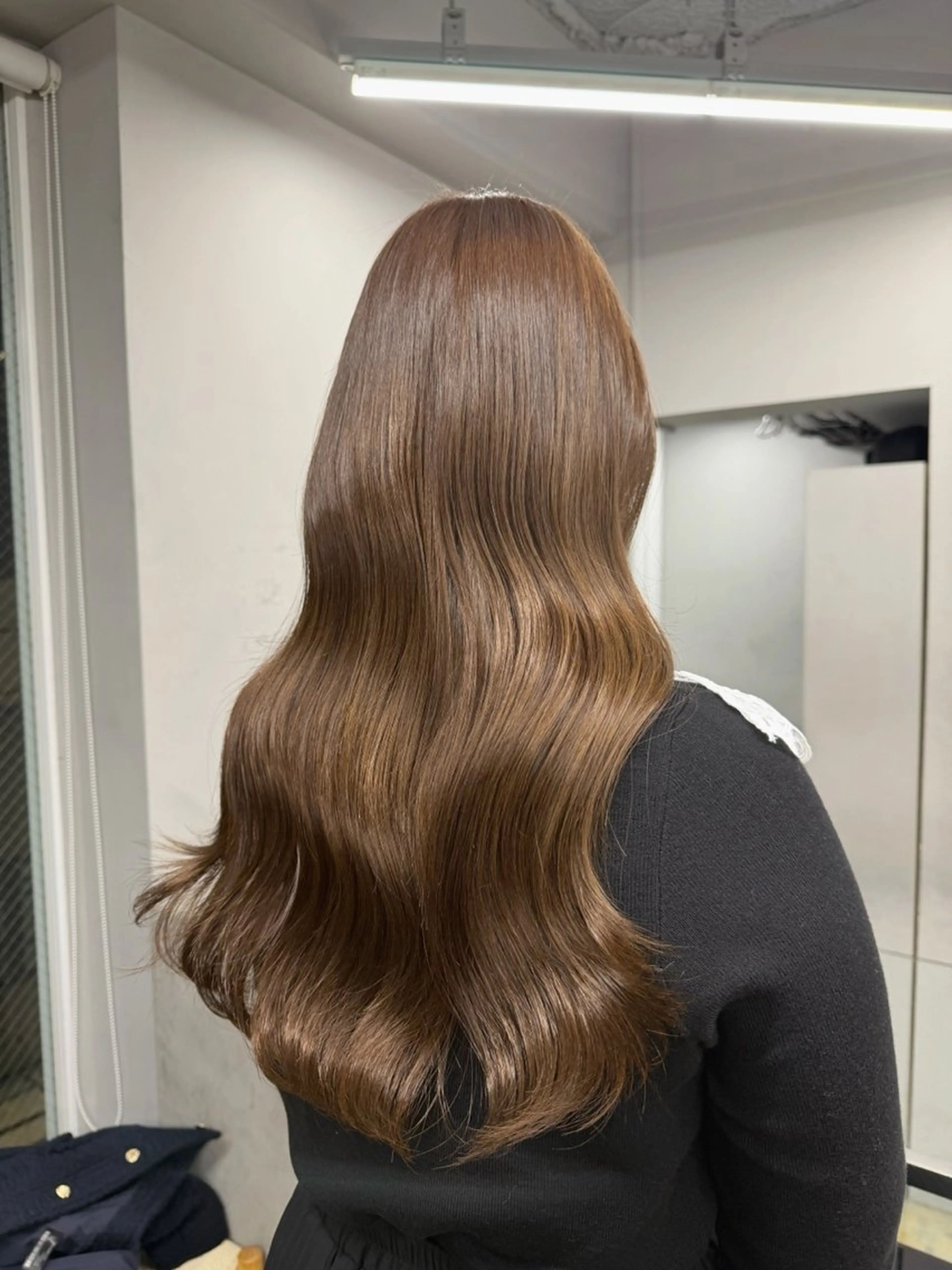 ロング カラー ヘアカラー トリートメント 愛莉/ラベンダー/ ベージュ/ブラウンのヘアスタイル