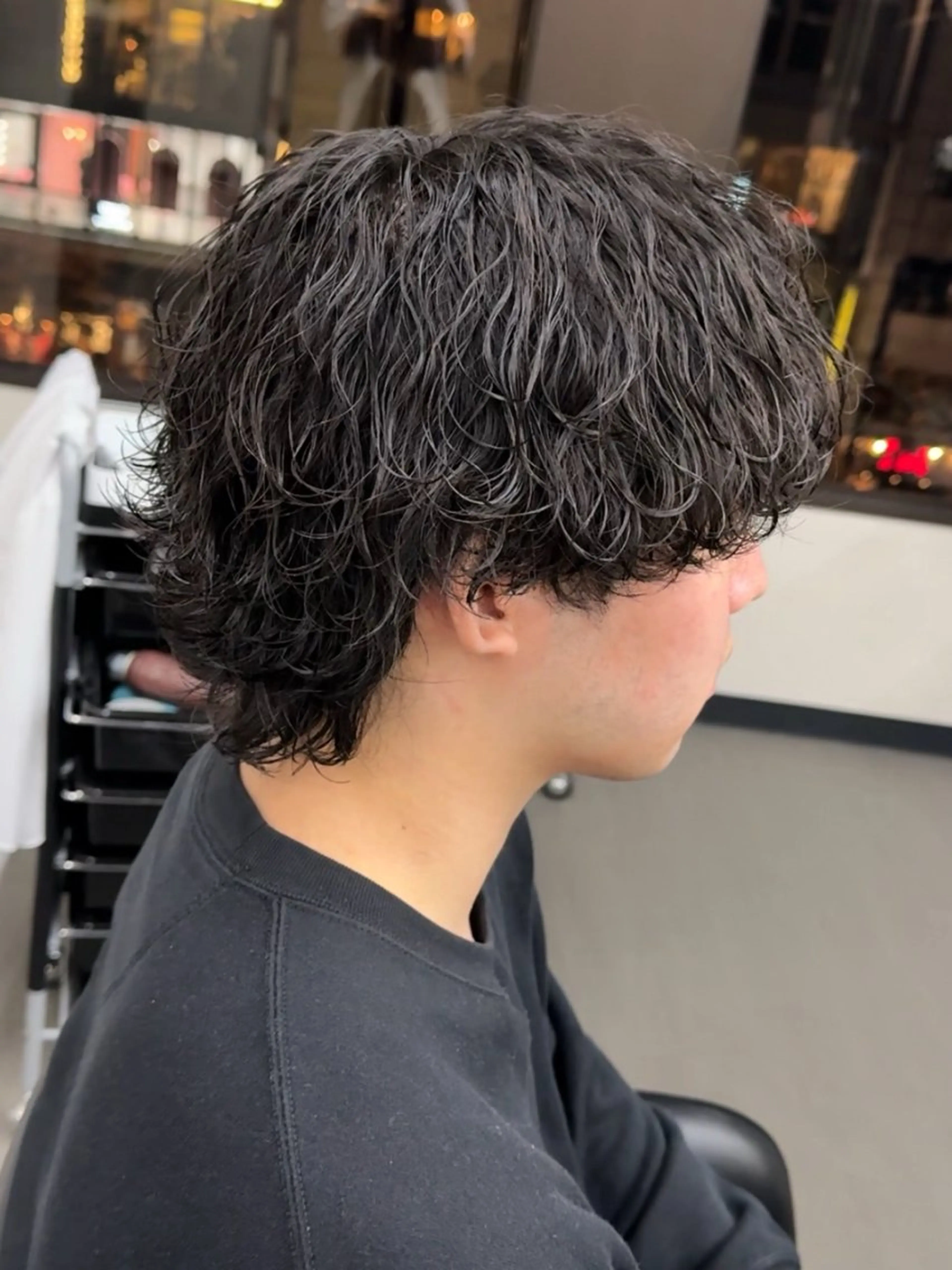 ショート パーマ メンズ 渋谷／ブリーチ／ カラーモデル／はるとのヘアスタイル