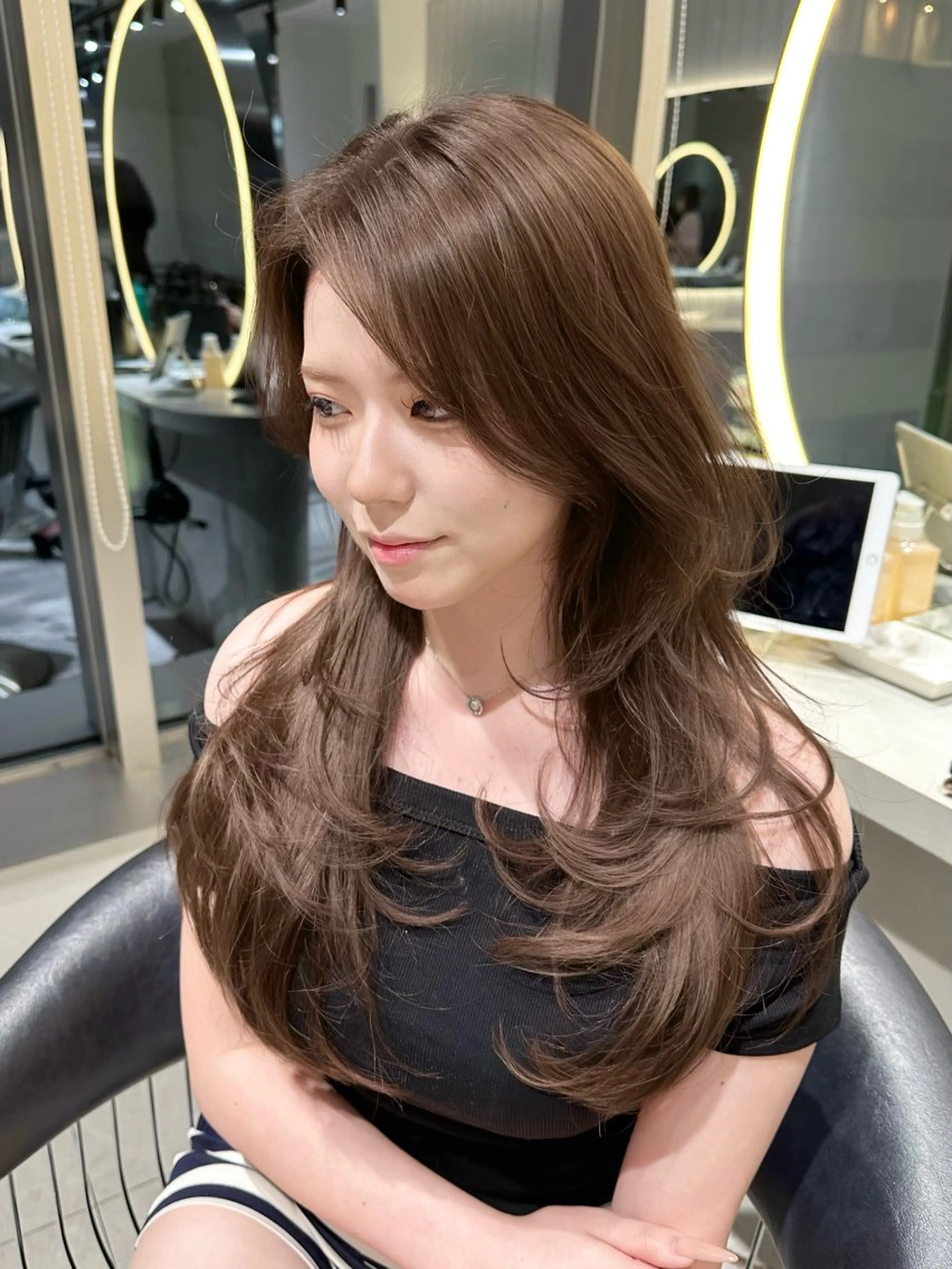 ミディアム ヘアカラー コウスケ/ ハイトーン/韓国ヘアのヘアスタイル