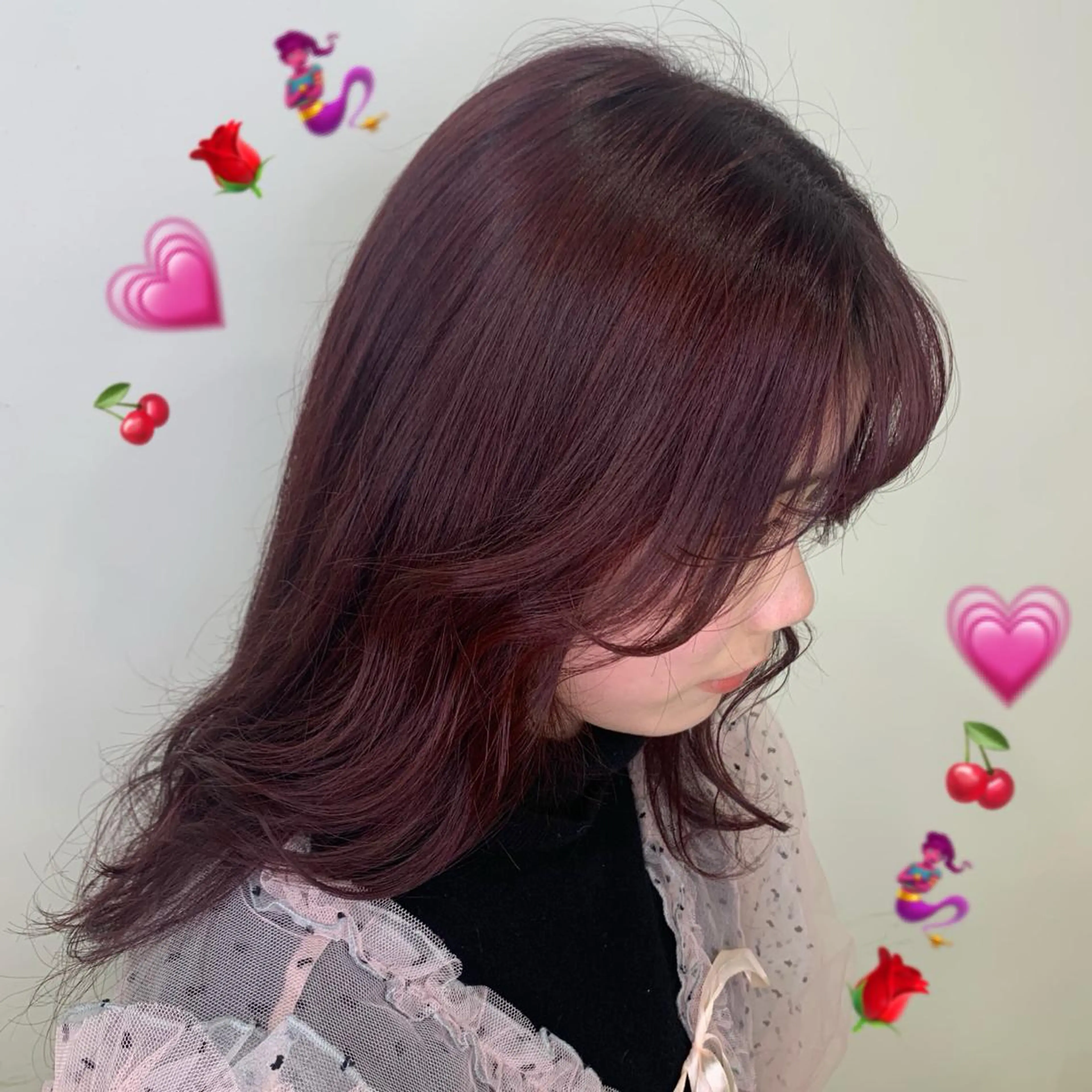 ロング カラー ヘアアレンジ TSUNA 🌙 Lim 五反田のマツエク・マツパデザイン