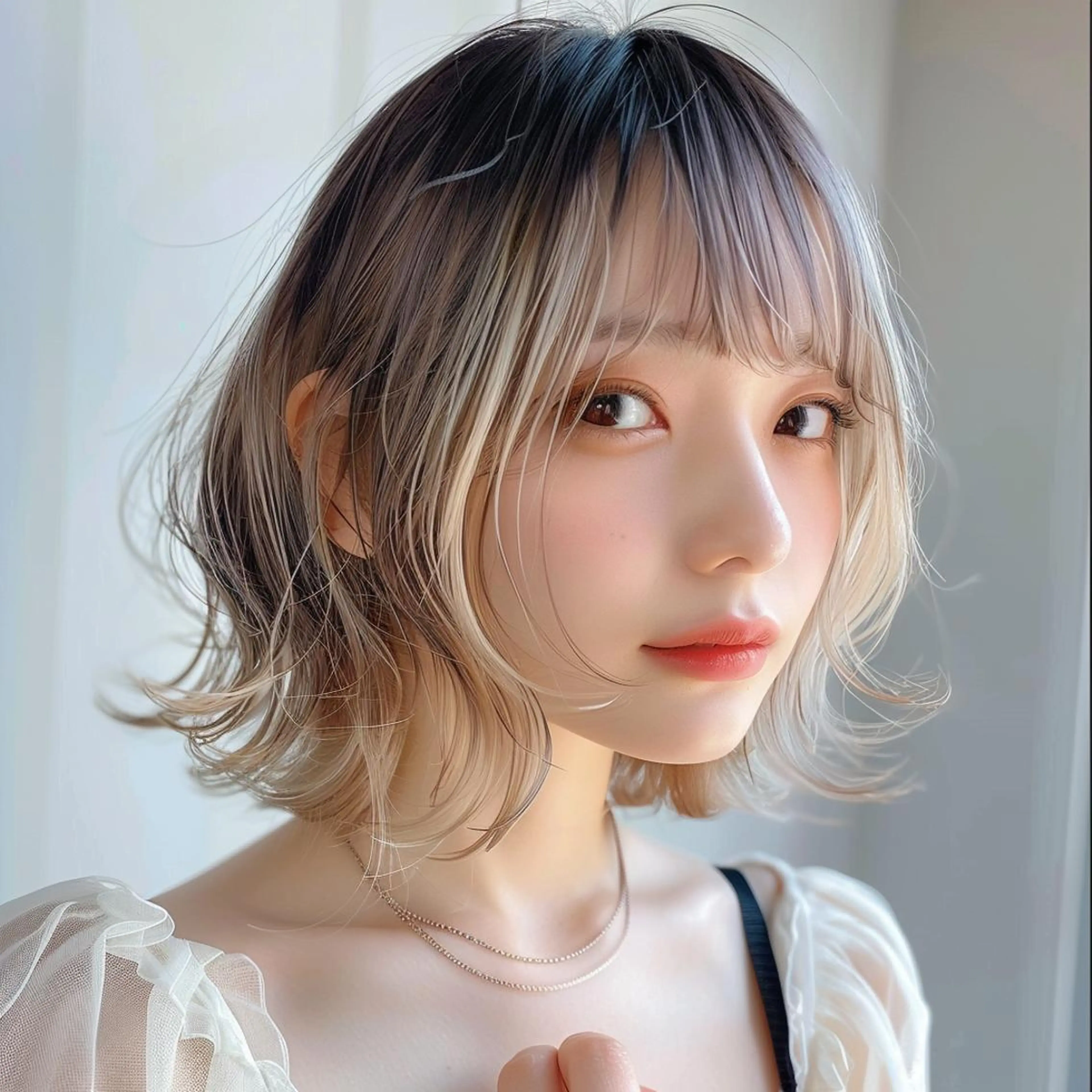 ショート カラー ボブ 髪質改善 ショートヘア 縮毛矯正 酸性ストレート カット レヴ　草加駅3分🌻 ✂️早朝深夜営業🌱のヘアスタイル