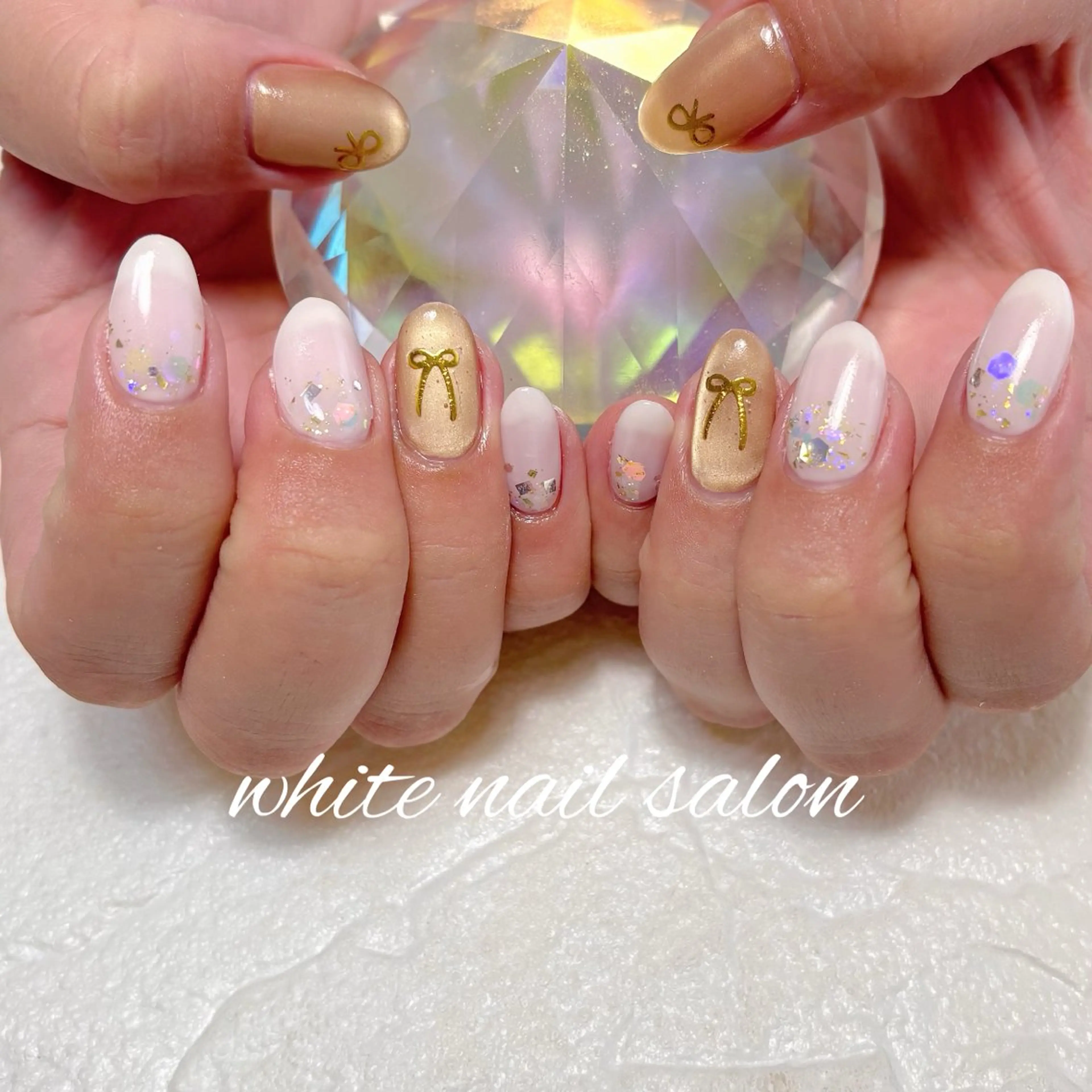 ネイル フットネイル ラメ(グリッター) ハンドネイル white nail salonのネイルデザイン
