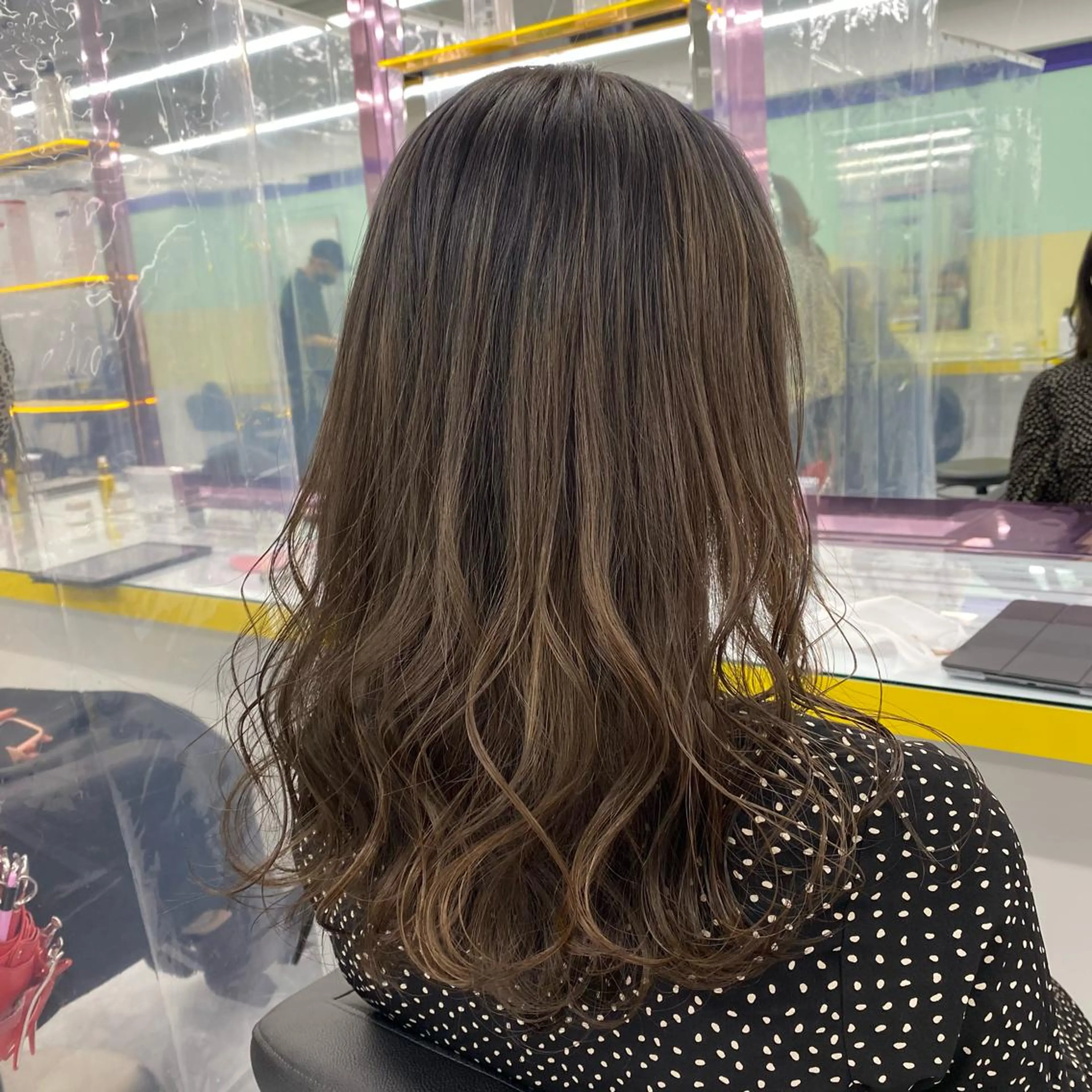 ミディアム カラー ヘアアレンジ カット ヘアカラー mai🍑暖色カラー /レイヤー💖のヘアスタイル